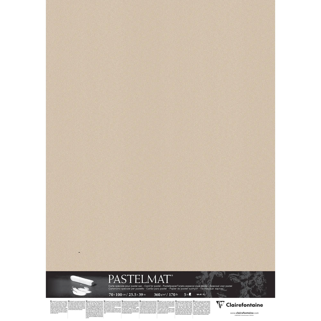 Pastelmat pack 5sh 360g sand 70x100cm