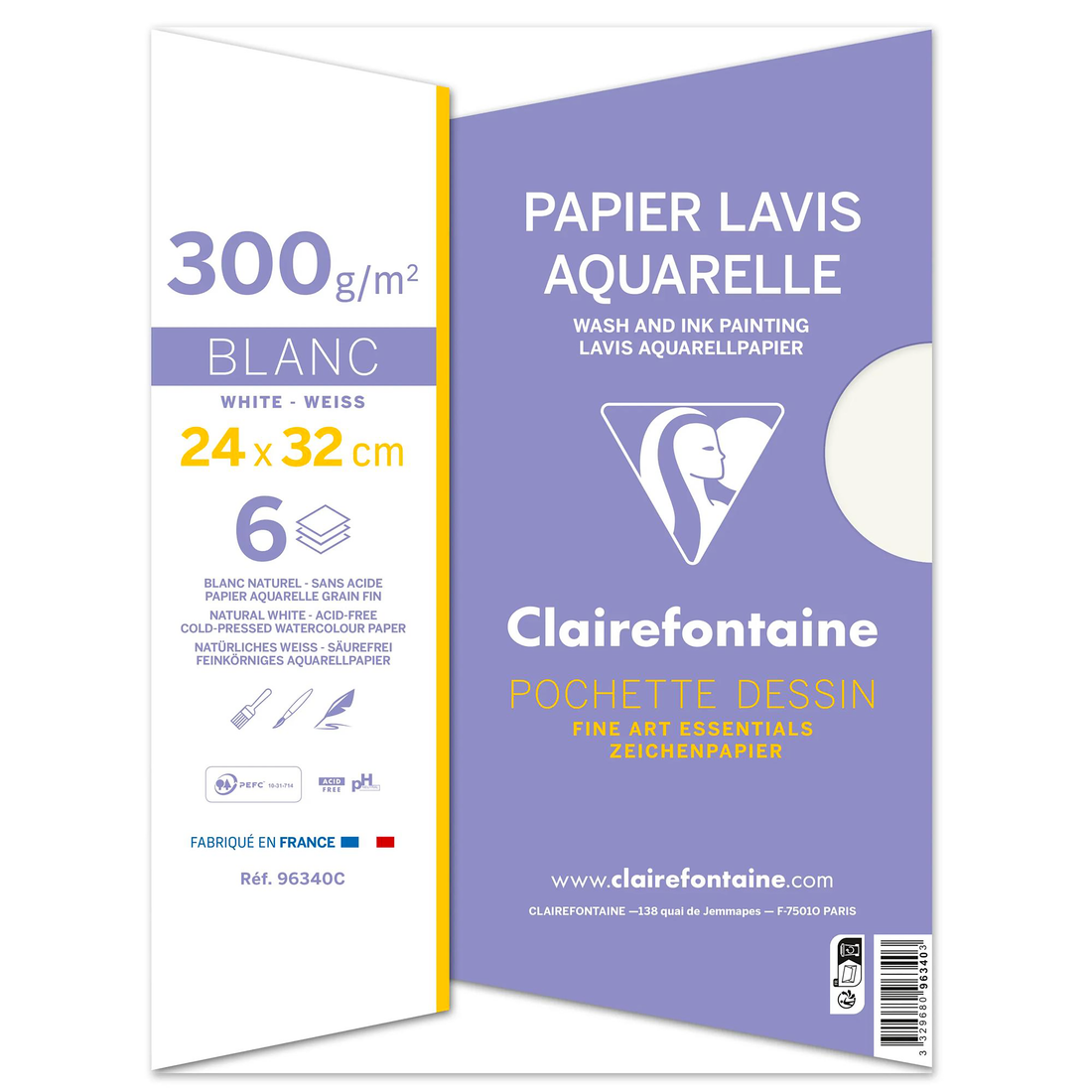 LAVIS AQUARELLE 6fls 24X32