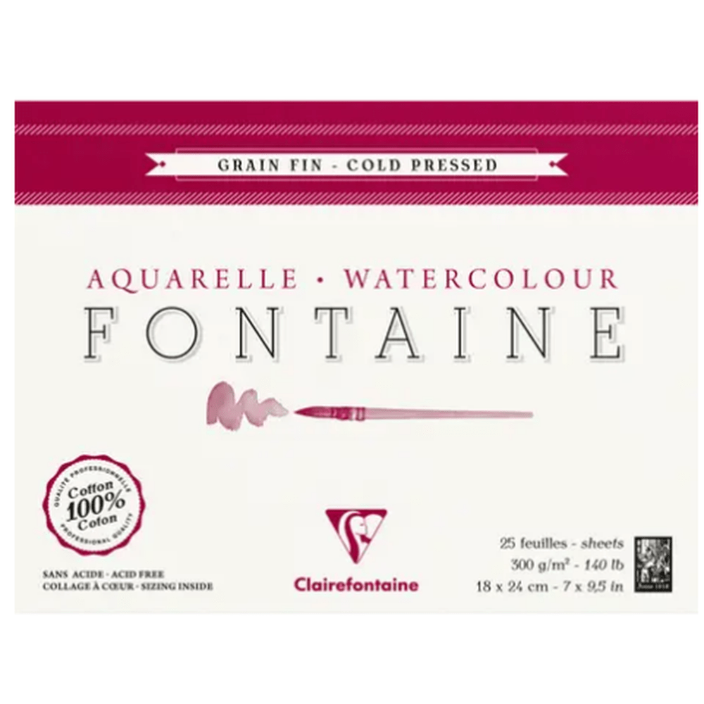 Fontaine Grain Fin 300G 18X24 CLAIREFONTAINE
