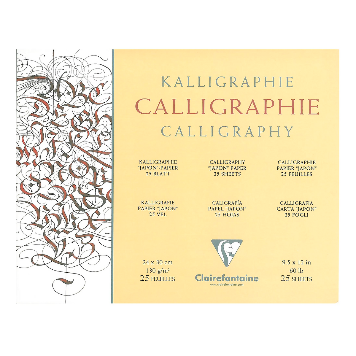 Bloc Calligraphie 130G 25 feuilles (24 x 30 cm) - CLAIREFONTAINE