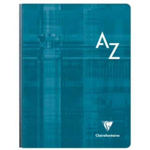 Cahier répertoire dos toilé 5/5 -assortis- 192 pages (17x22cm) CLAIREFONTAINE