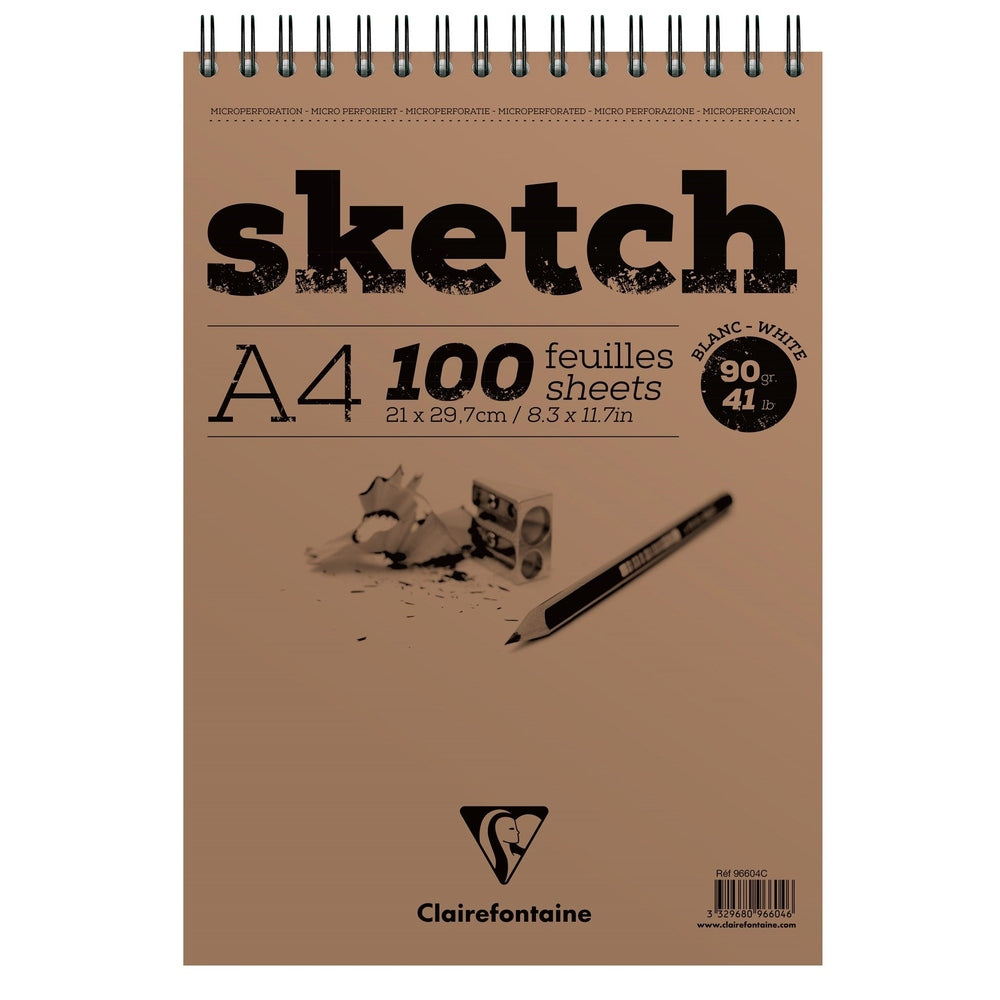 Cahier de croquis 41Lb 100S 5¾X8¼ CLAIREFONTAINE