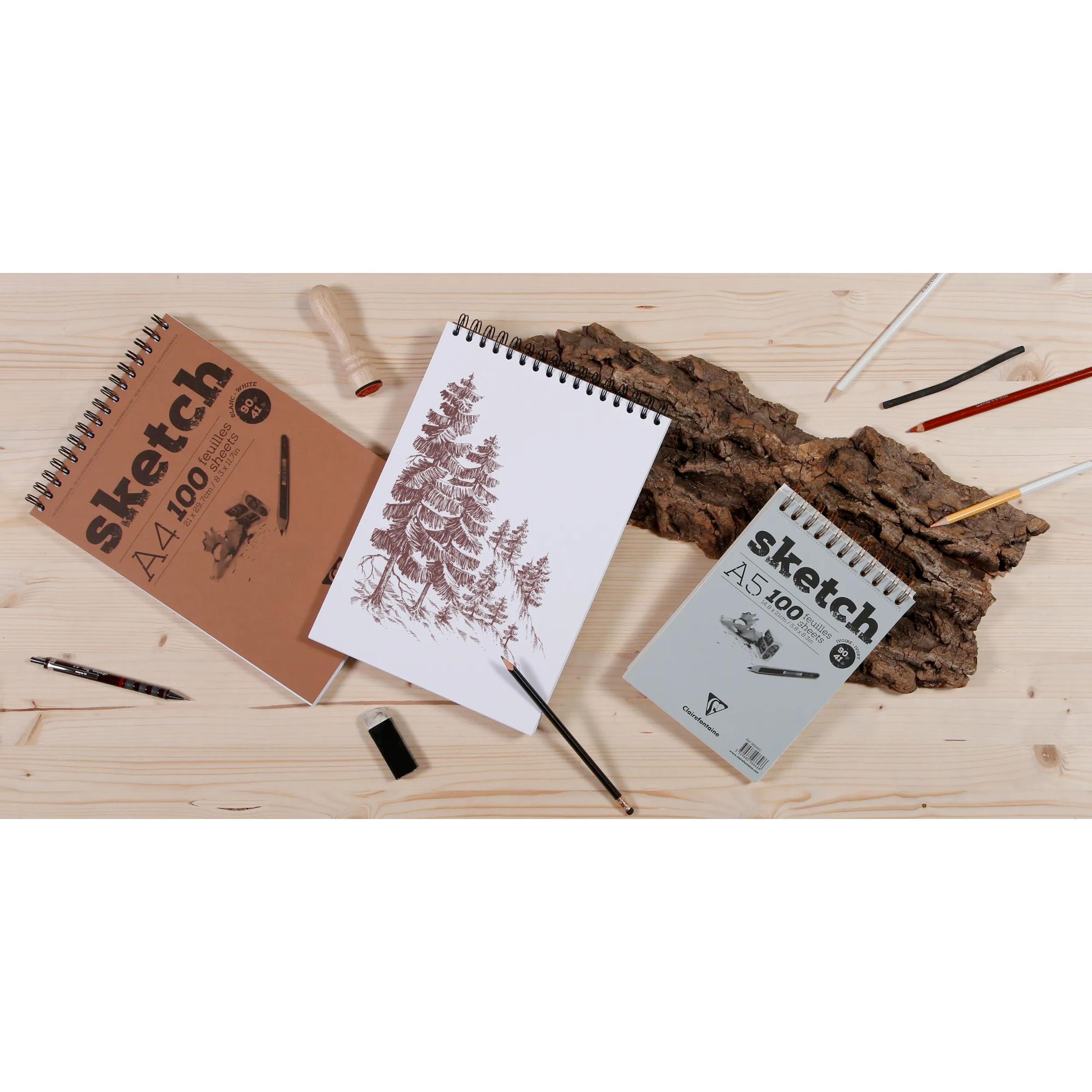 Bloc à Esquisse Ivoire 100 feuilles (21 x 29,7 cm) - CLAIREFONTAINE