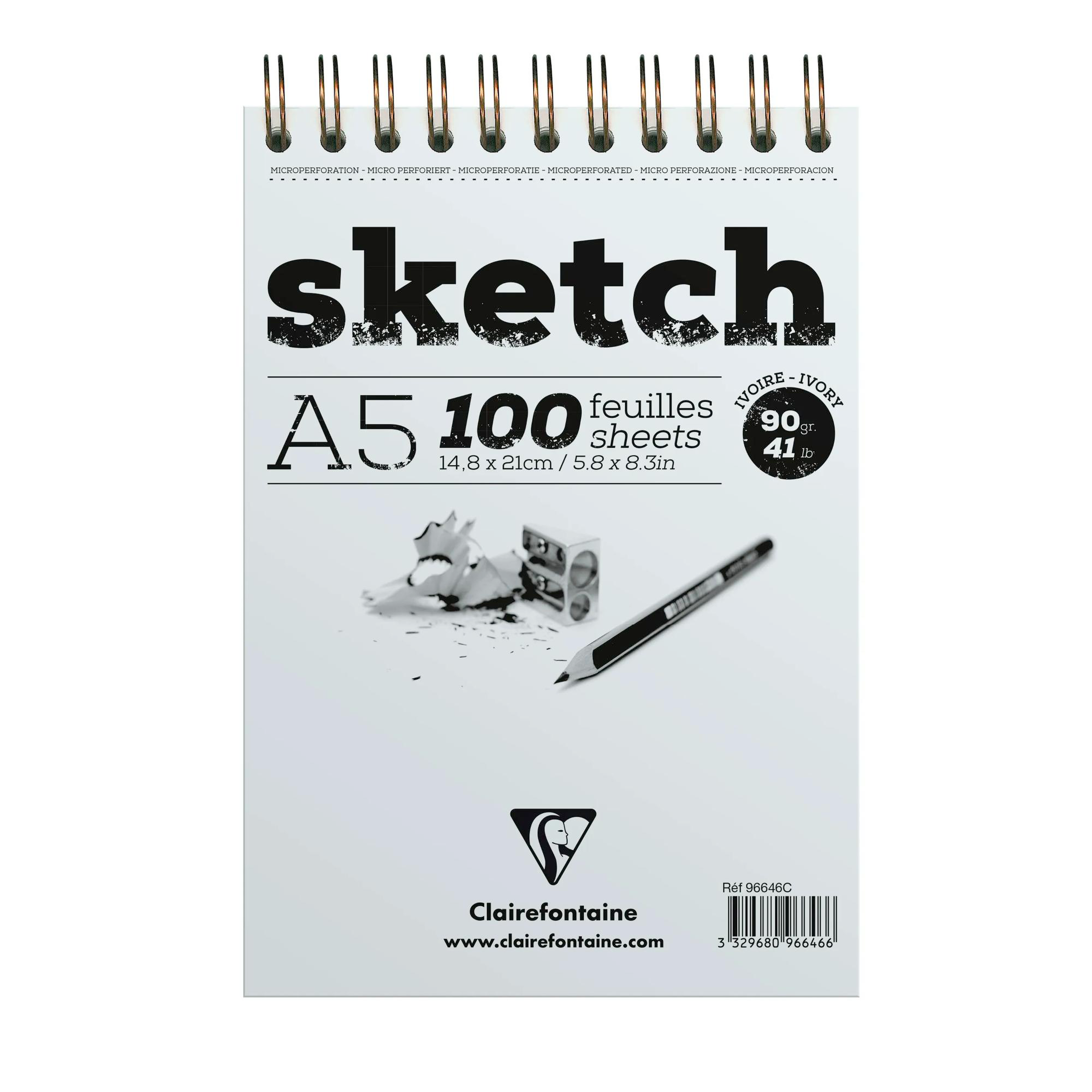 Sketchpad glued Ivory 100p 90gr A5