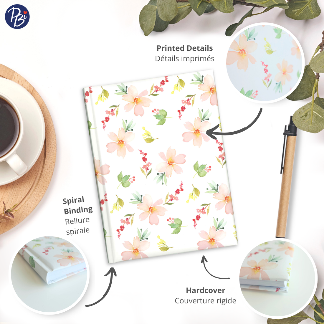 CAHIER DE NOTES - FLEURS DE PRINTEMPS PBI LIVRES NOTES