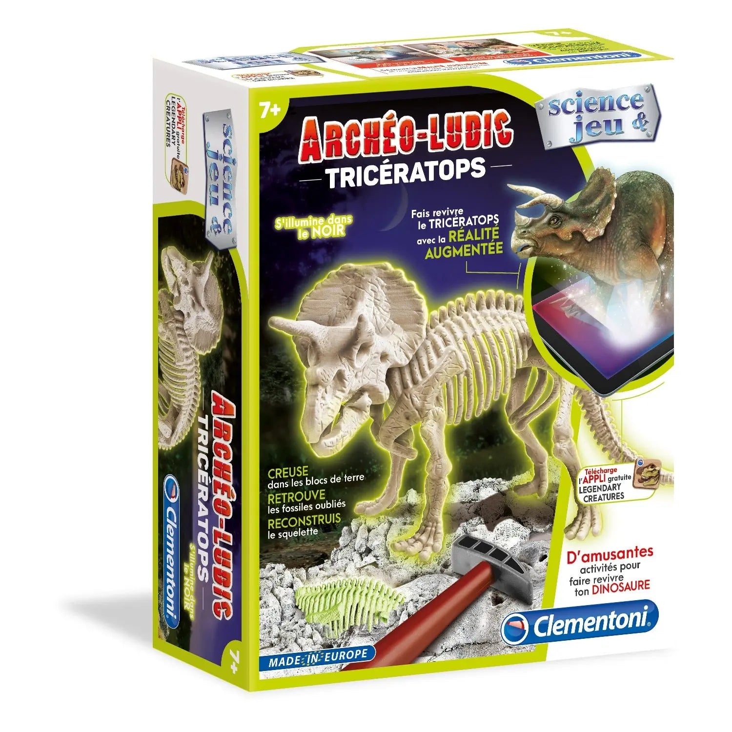 ARCHÉO-LUDIC TRICÉRATOPS FLUO CLEMENTONI