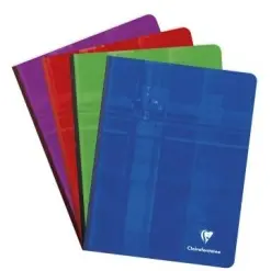 Carnet brochure dos toilé 5/5 -assortis- 192 pages (17x22cm) CLAIREFONTAINE