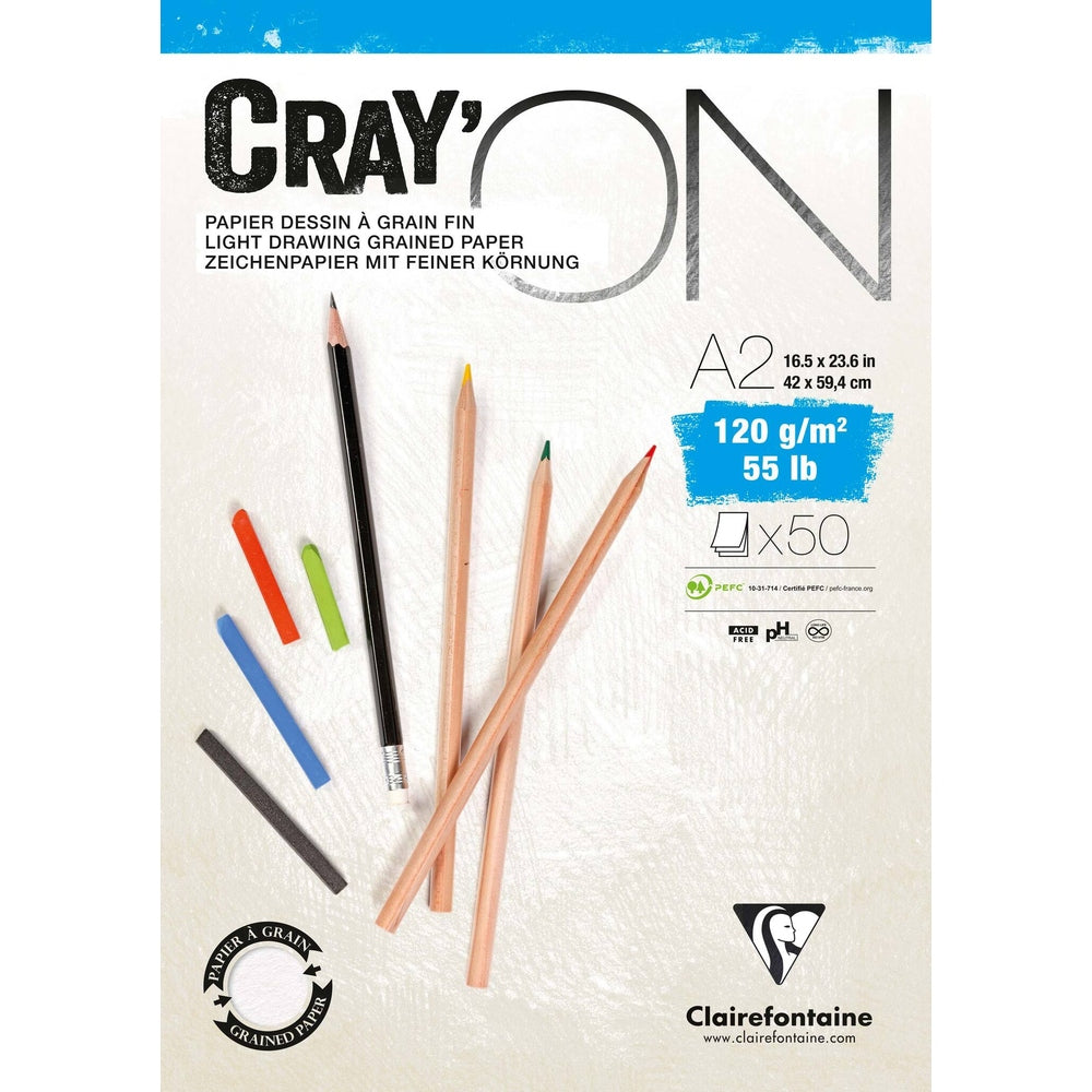 CrayOn A2 Bloc à dessin Collé 50F 120G CLAIREFONTAINE