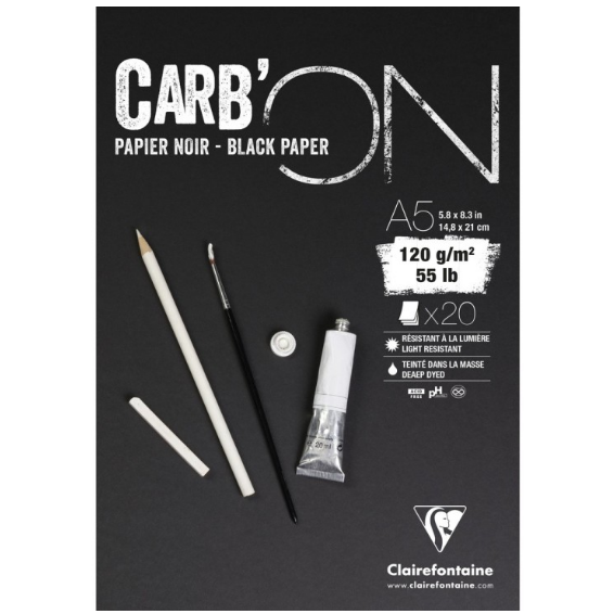 Papier Carbone 20F 120g  5¾X8¼ Noir CLAIREFONTAINE