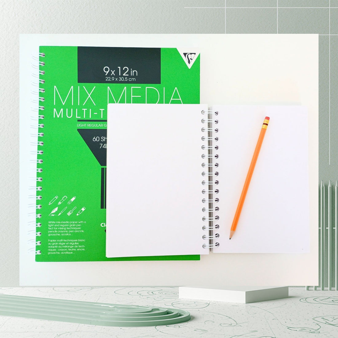 Média Mix Spirale 14X21,6 60S 160G CLAIREFONTAINE