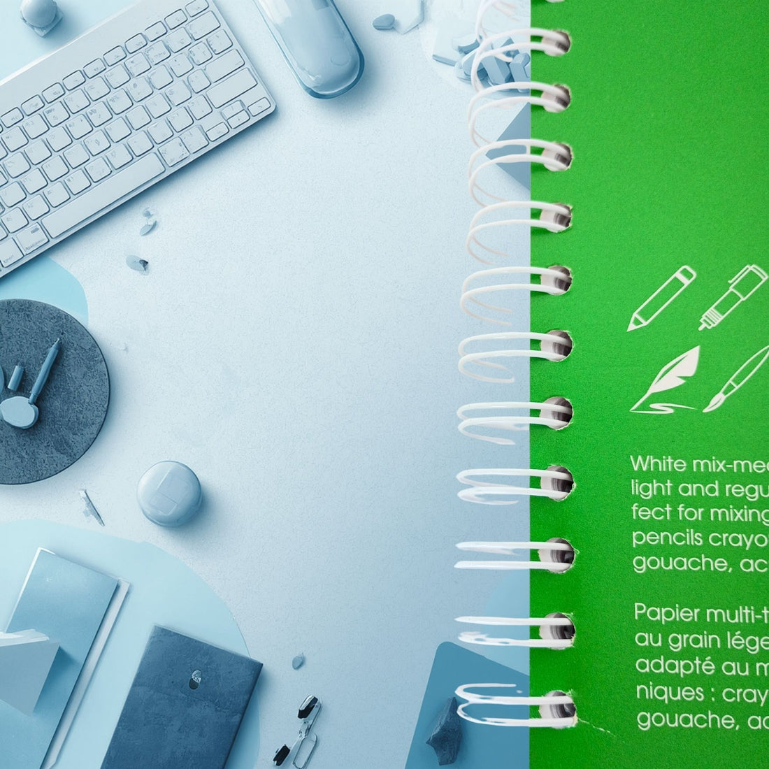 Média Mix Spirale 14X21,6 60S 160G CLAIREFONTAINE