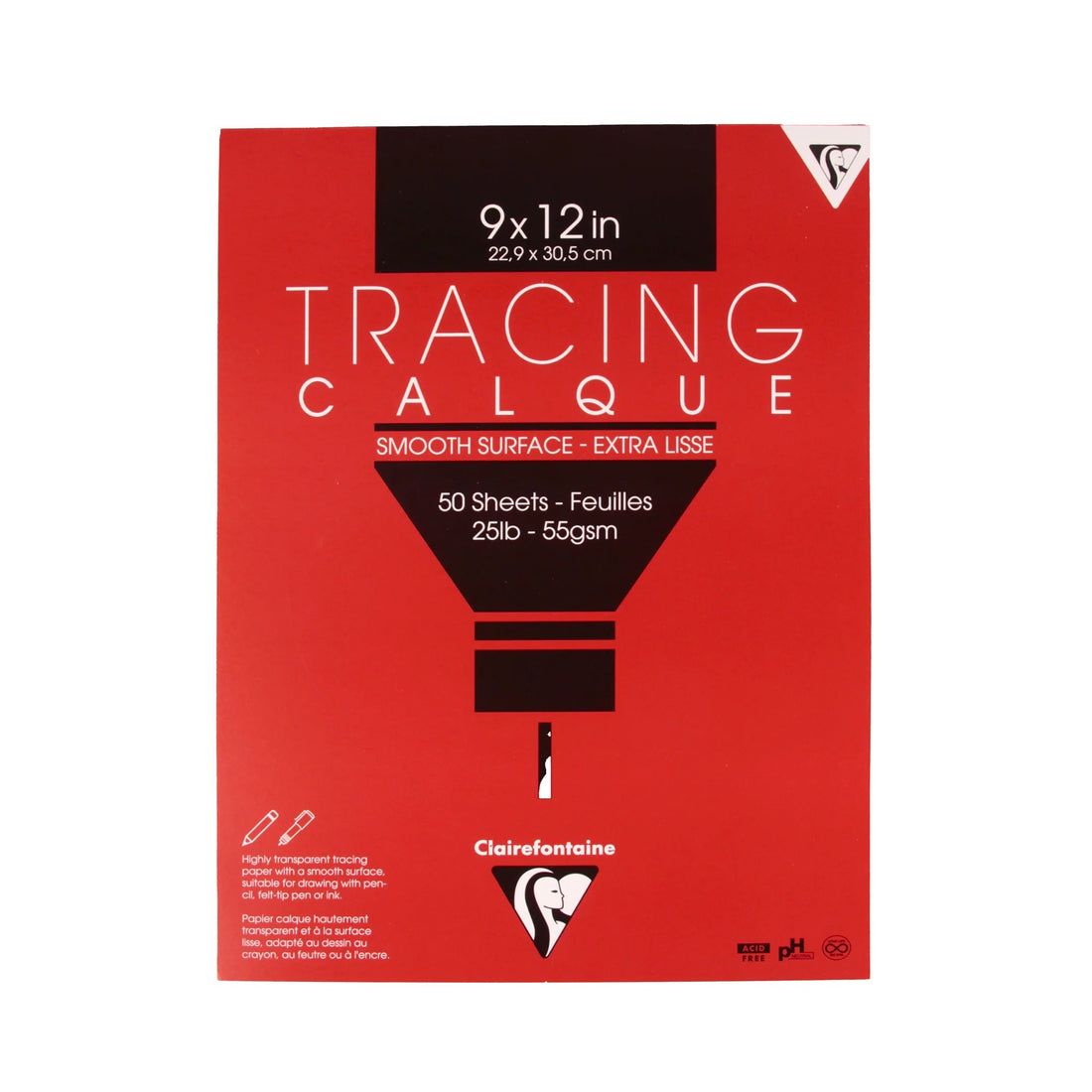 Bloc de traçage 22,9X30,5 50S 55G CLAIREFONTAINE
