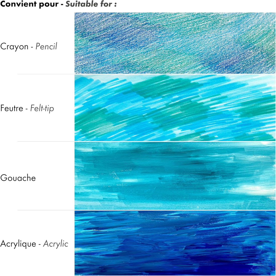 Paint'On 115Lb N°6 Bloc Assorti 24F 8.3X11