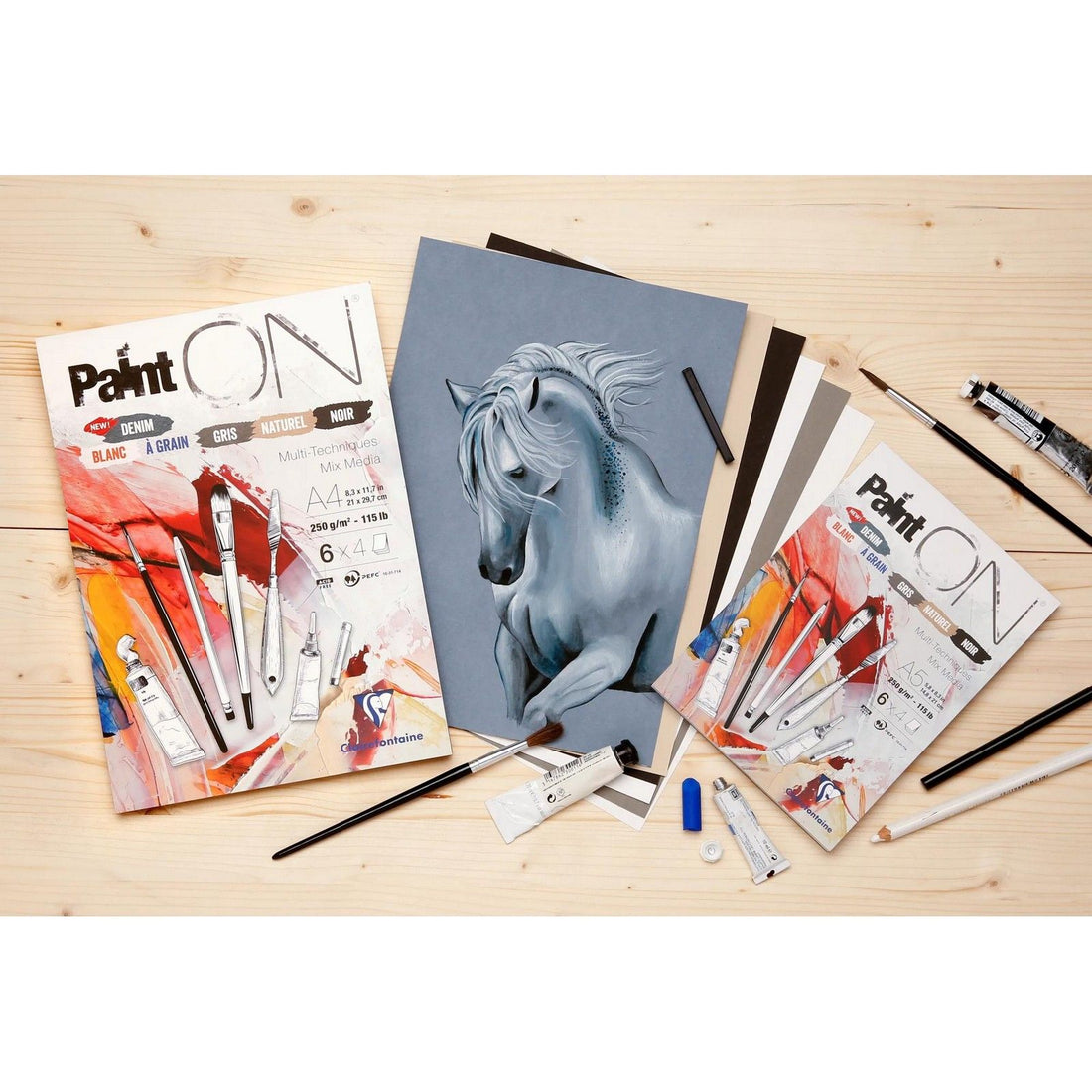 Paint'On 115Lb N°6 Bloc Assorti 24F 8.3X11