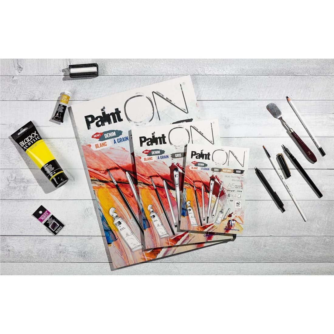 Paint'On 115Lb N°6 Bloc Assorti 24F 8.3X11
