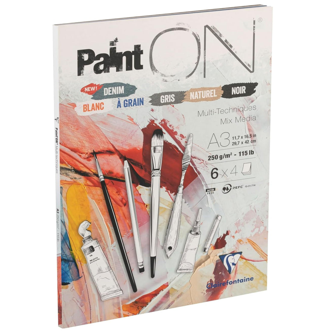 Paint'On 115Lb N°6 Bloc Assorti 24F A3