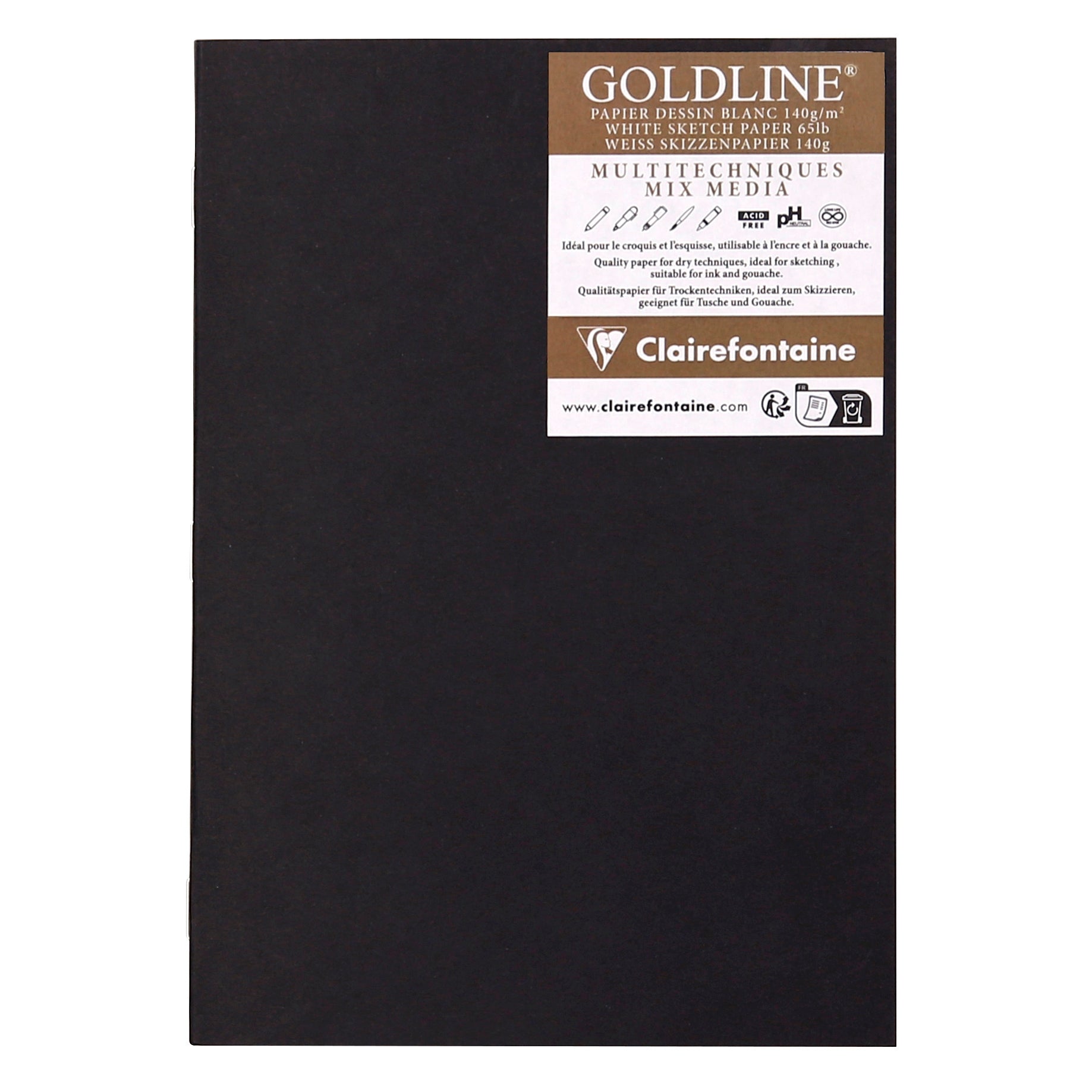Carnet de croquis Goldline Blanc Agrafé 20 feuilles (21 × 29,7 cm)