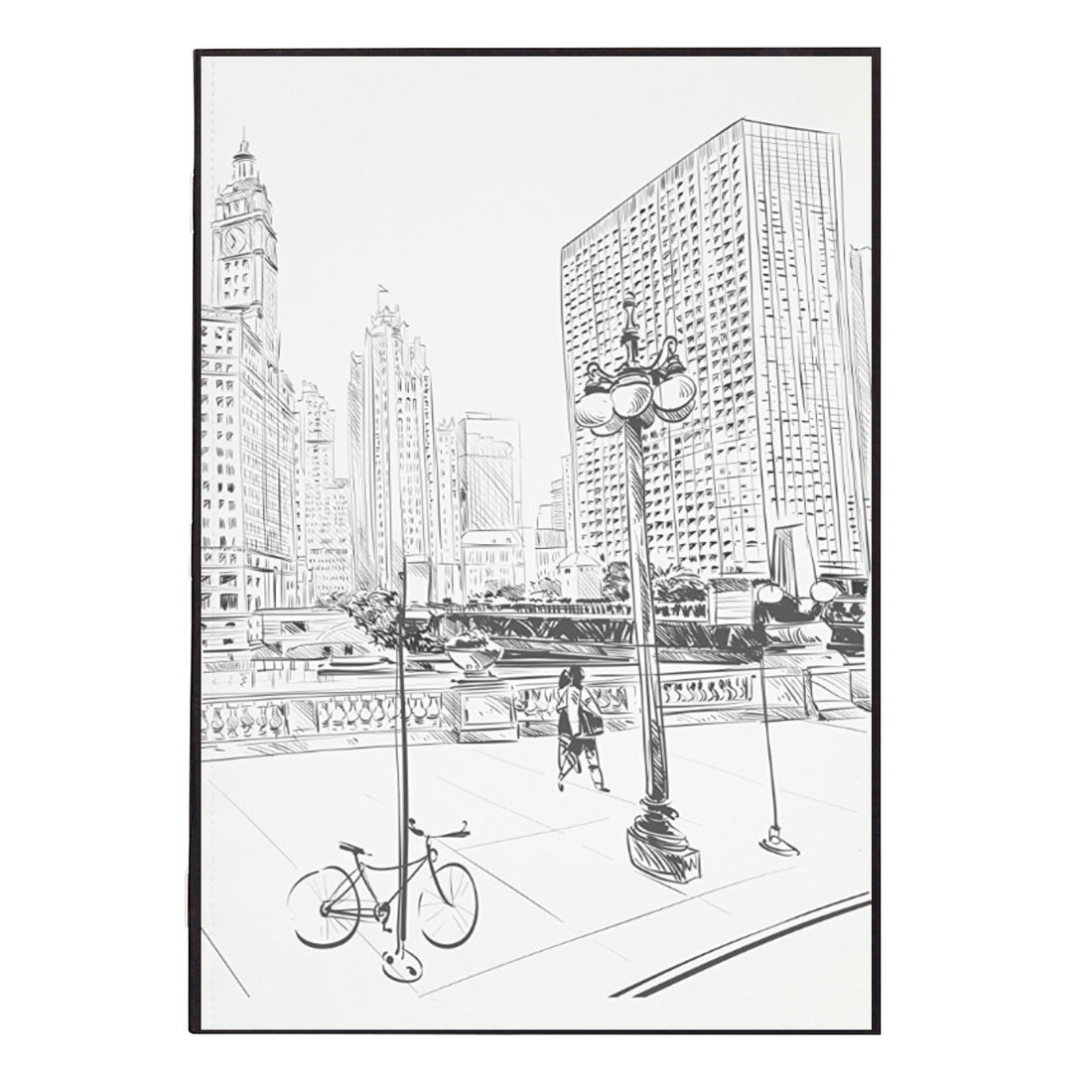 Goldline Sketch Pad White Stapled 20 sheets (8,25 x 11,75 in)
