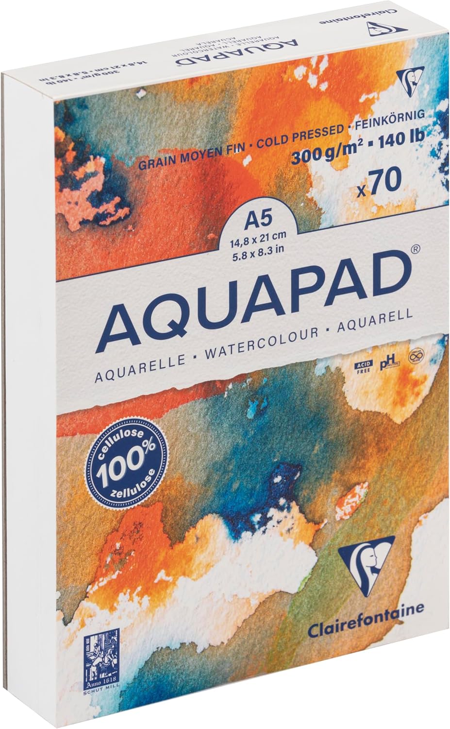 Aquapad bloc collé A6 50F 300g