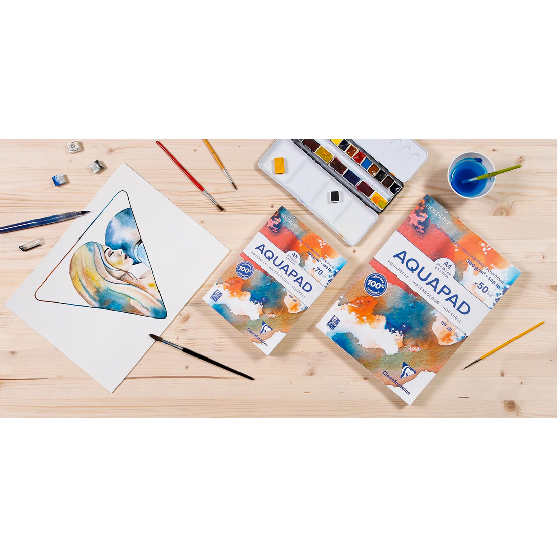 GOLDLINE papier AQUA 300g 50x65cm paquet 10 feuilles