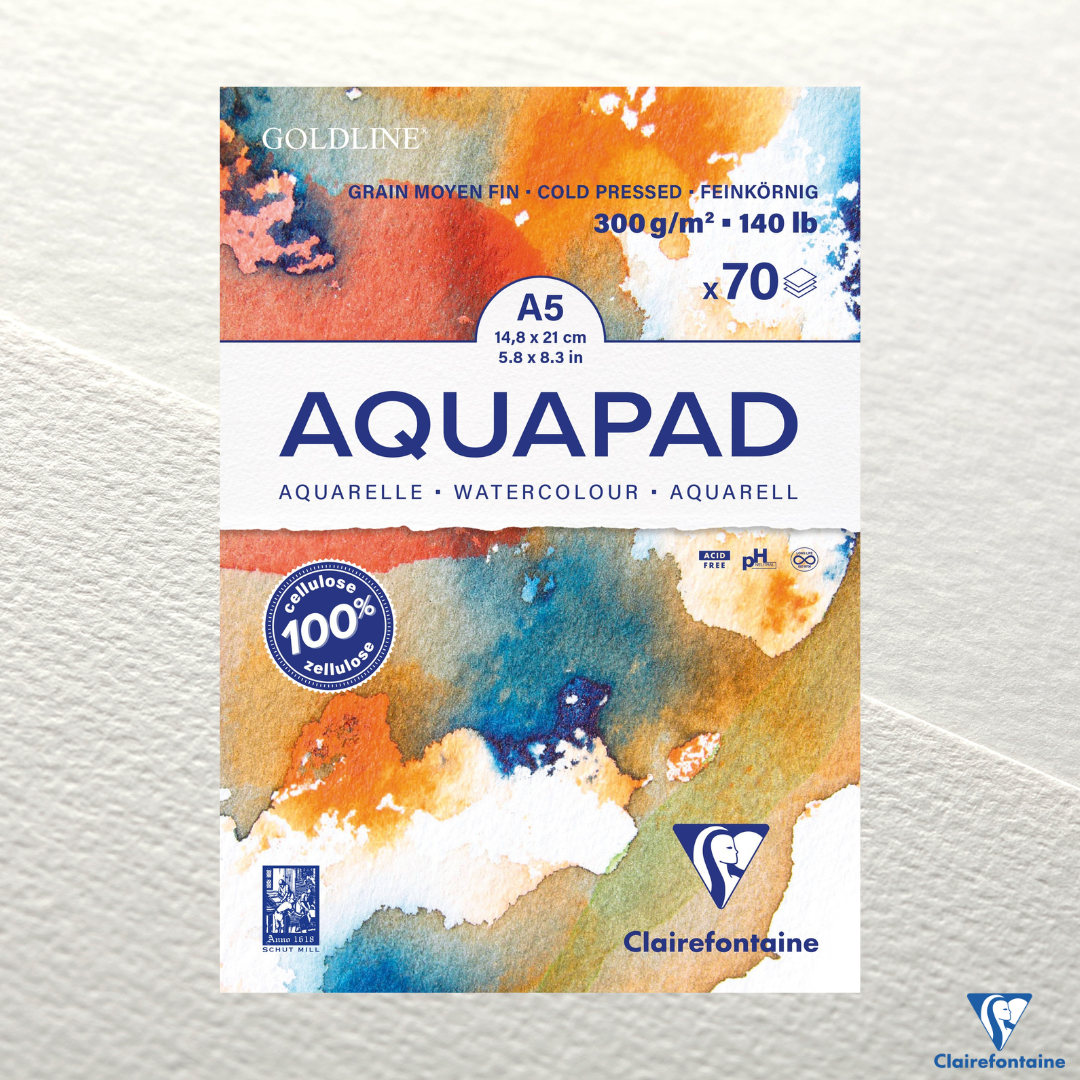 Goldline Aqua 300G Grain fin moyen A5 70Sh Blanc CLAIREFONTAINE