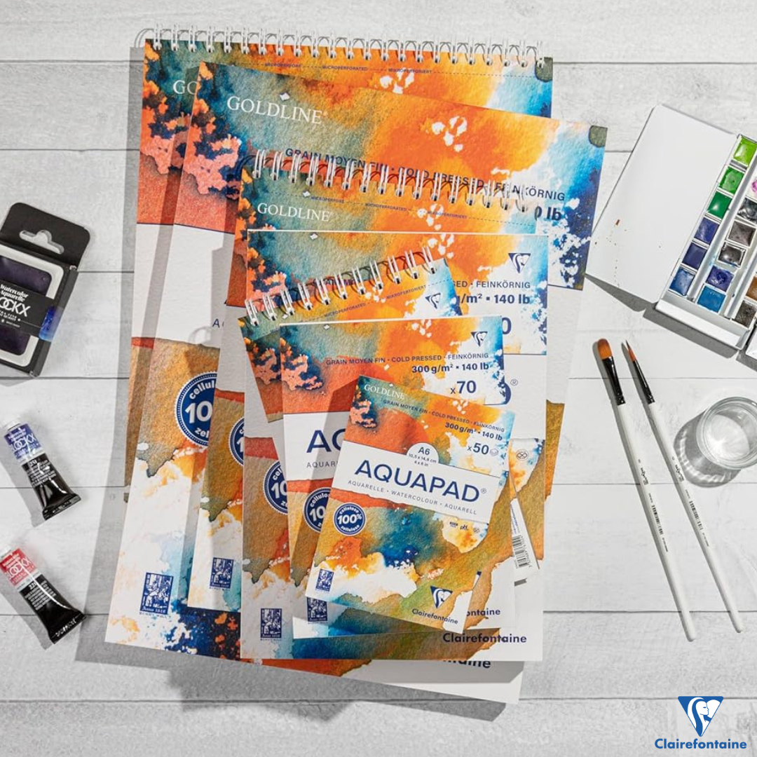 Goldline Aqua 300G Grain fin moyen A5 70Sh Blanc CLAIREFONTAINE