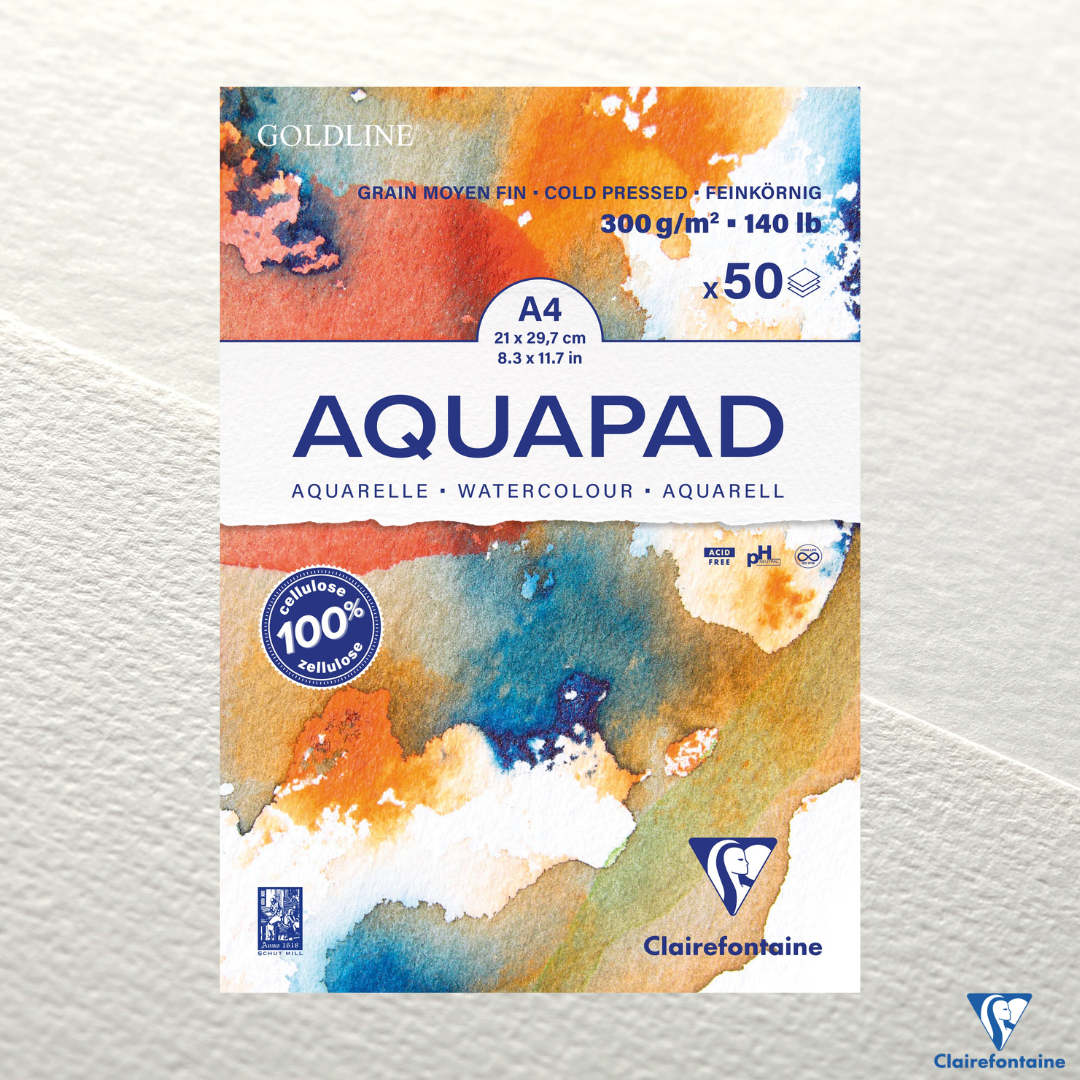 Goldline Aqua 300G Grain moyen fin A4 50Sh Blanc CLAIREFONTAINE