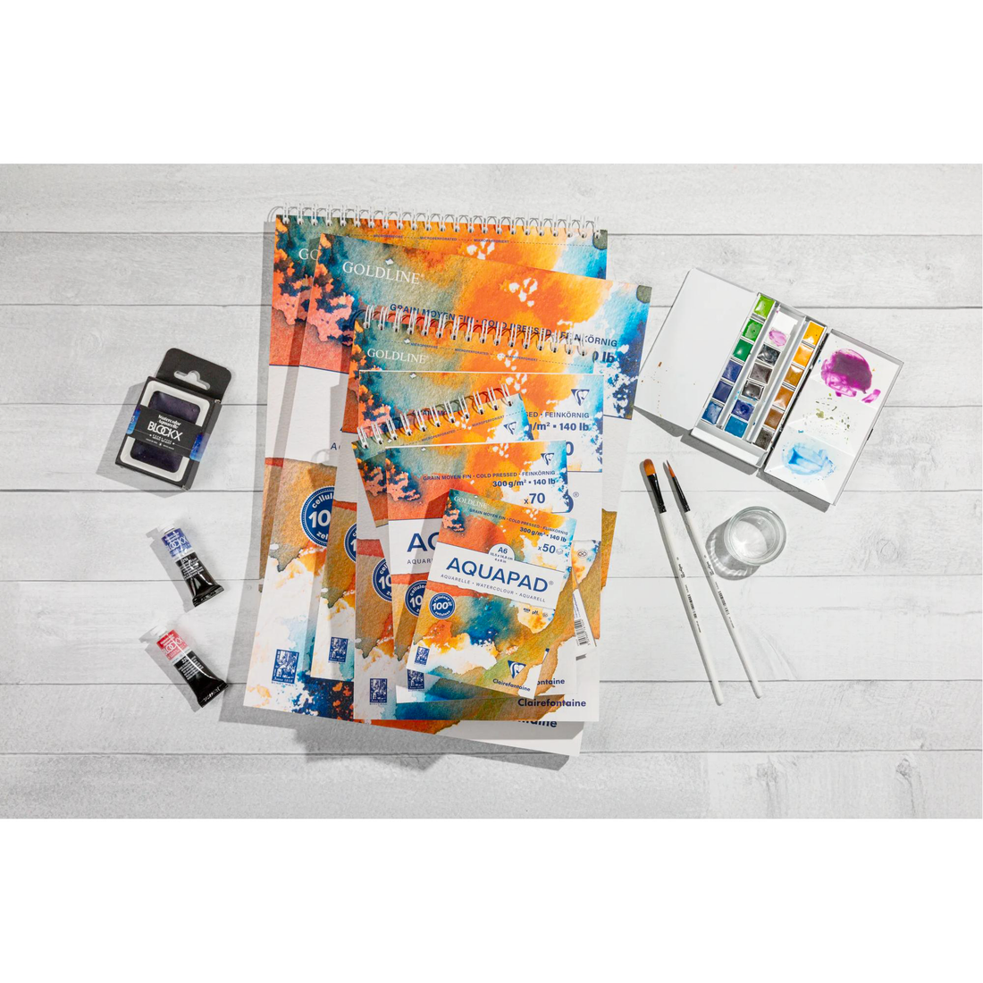 Bloc Aquarelle collé Aquapad 300G 20 feuilles A2 by CLAIREFONTAINE