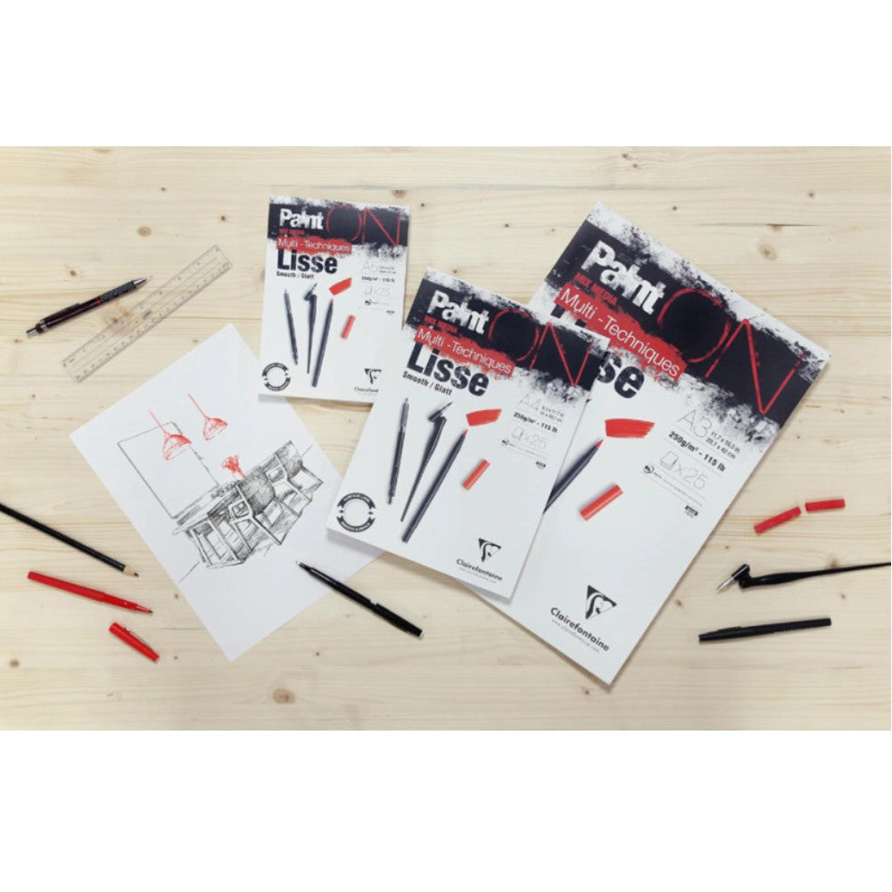 Paint'On Smooth white drawing pad A4 25F 250g