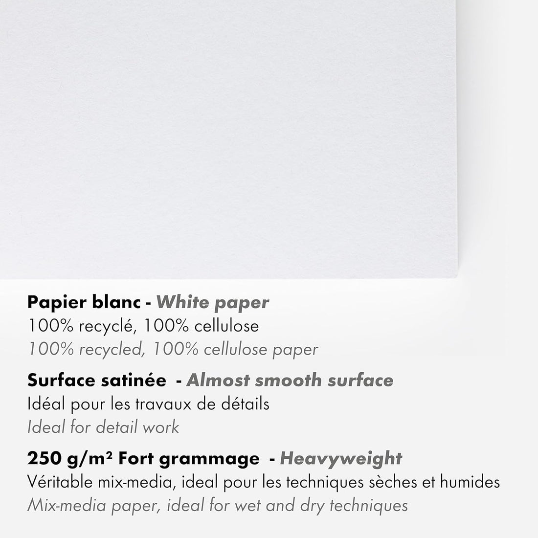Paint'On Recycled paper pad A4 30F white 250g