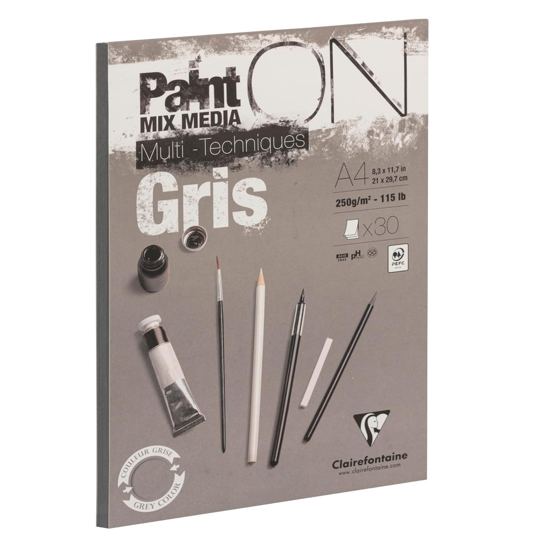 Paint'on - Peinture sur Gris A4 250g  30S 21x29.7cm