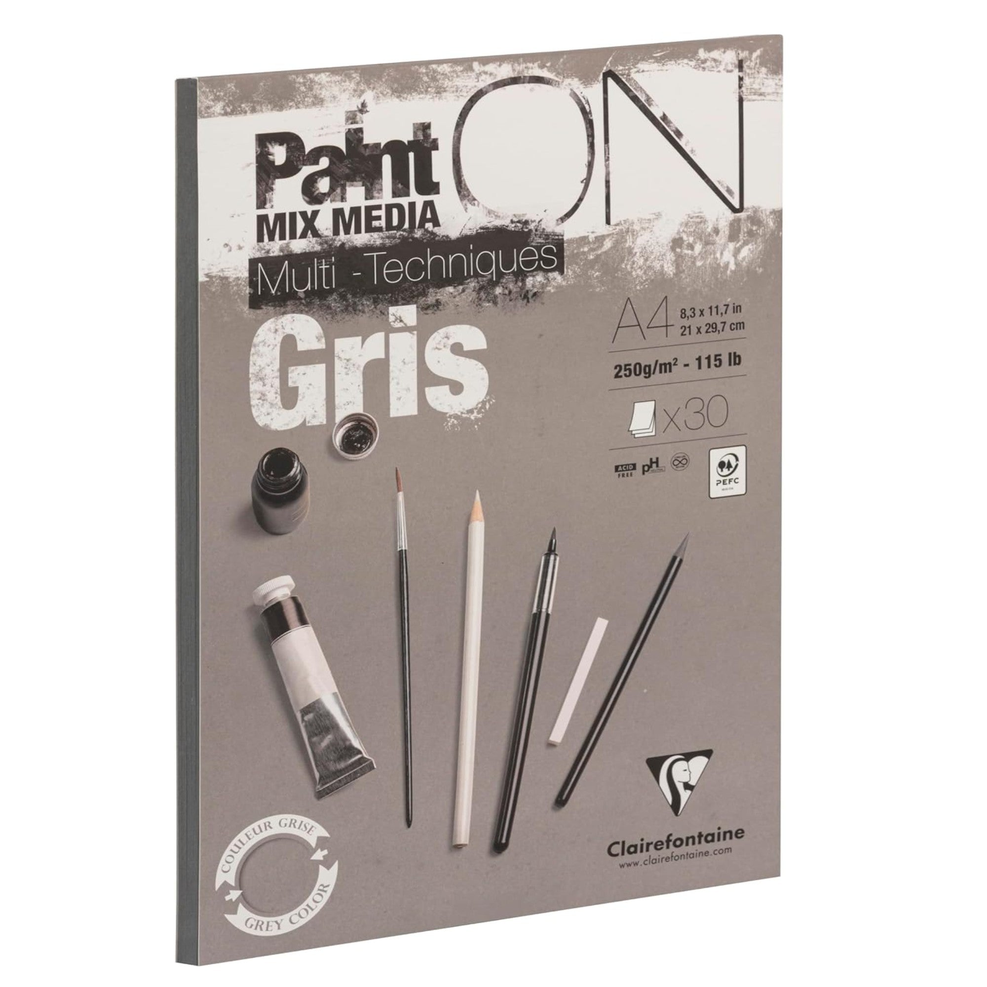 Paint'on - Peinture sur Gris A4 250g  30S 21x29.7cm