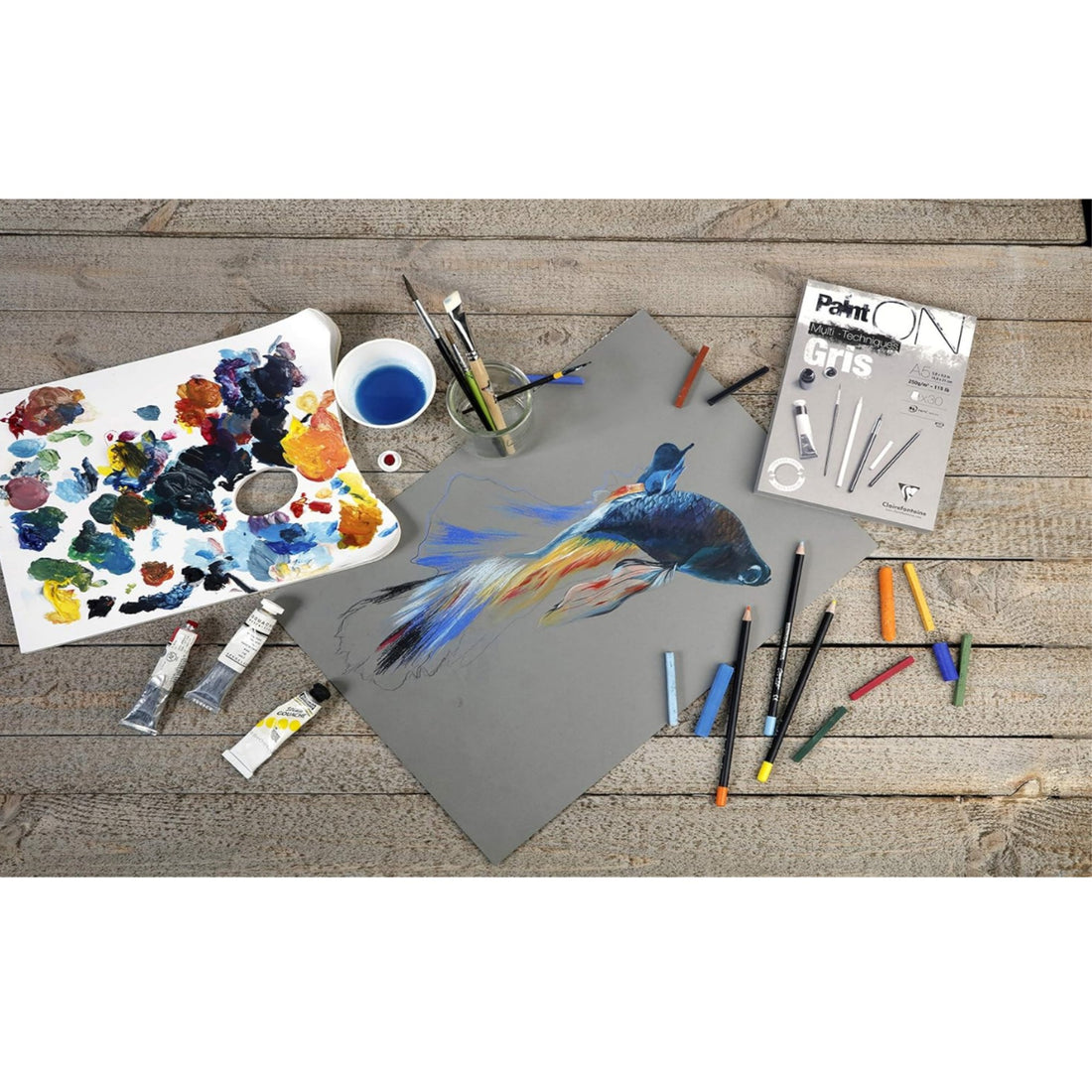Paint'on - Peinture sur Gris A4 250g  30S 21x29.7cm