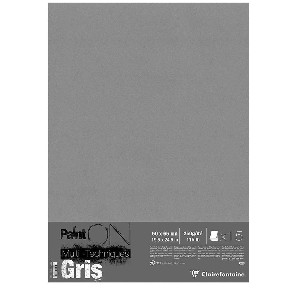 PAINT'ON GRIS 250g. 15fls 50x65