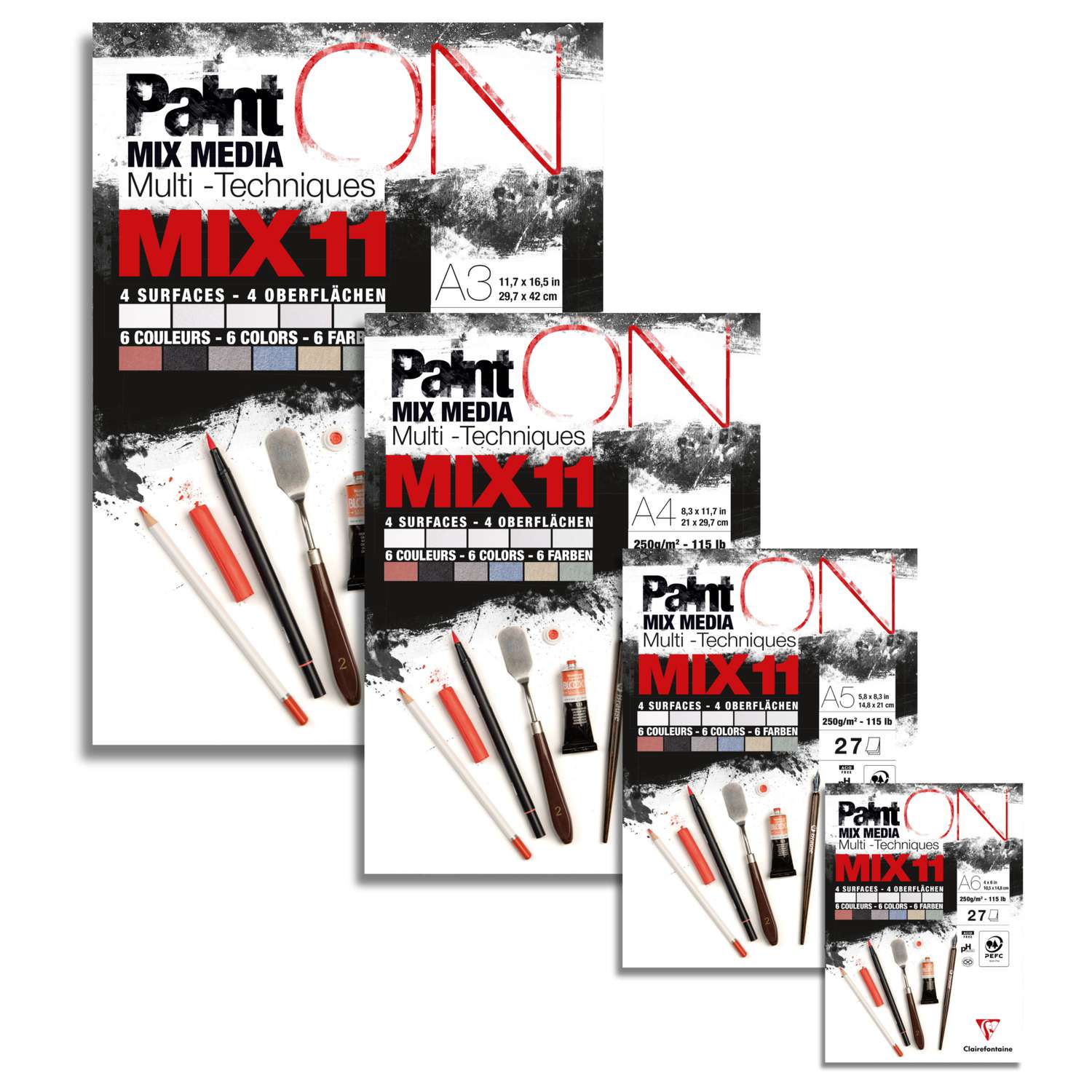 PaintON MIX11 bloc27F Ass.5B*3F+6C*2F A4