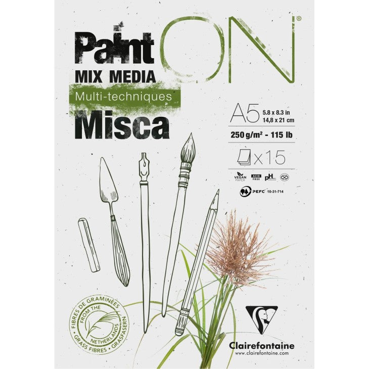 Paint'On Misca Bloc à dessin Collé A5 15F 250g/M²