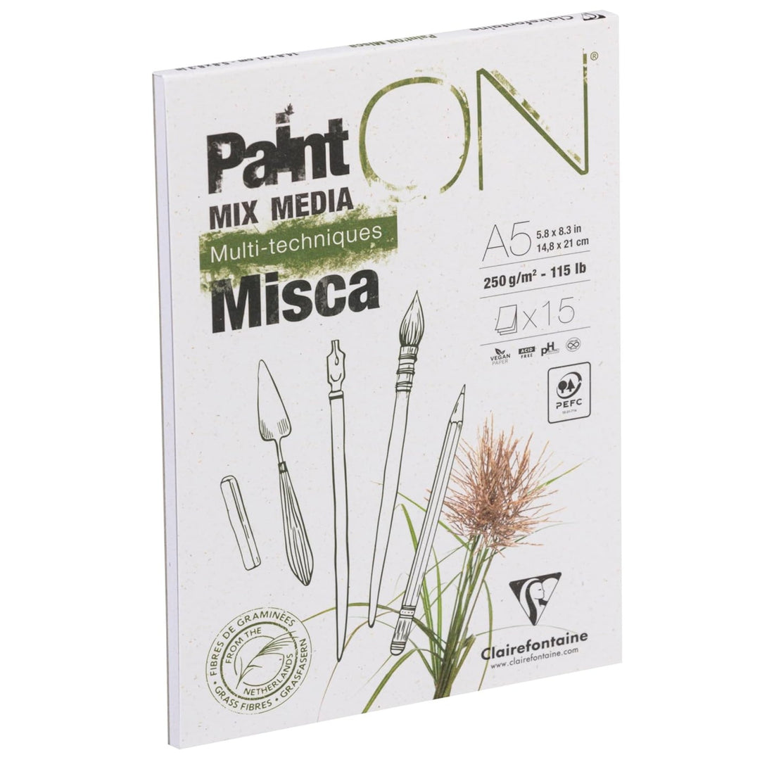 Paint'On Misca Bloc à dessin Collé A5 15F 250g/M²