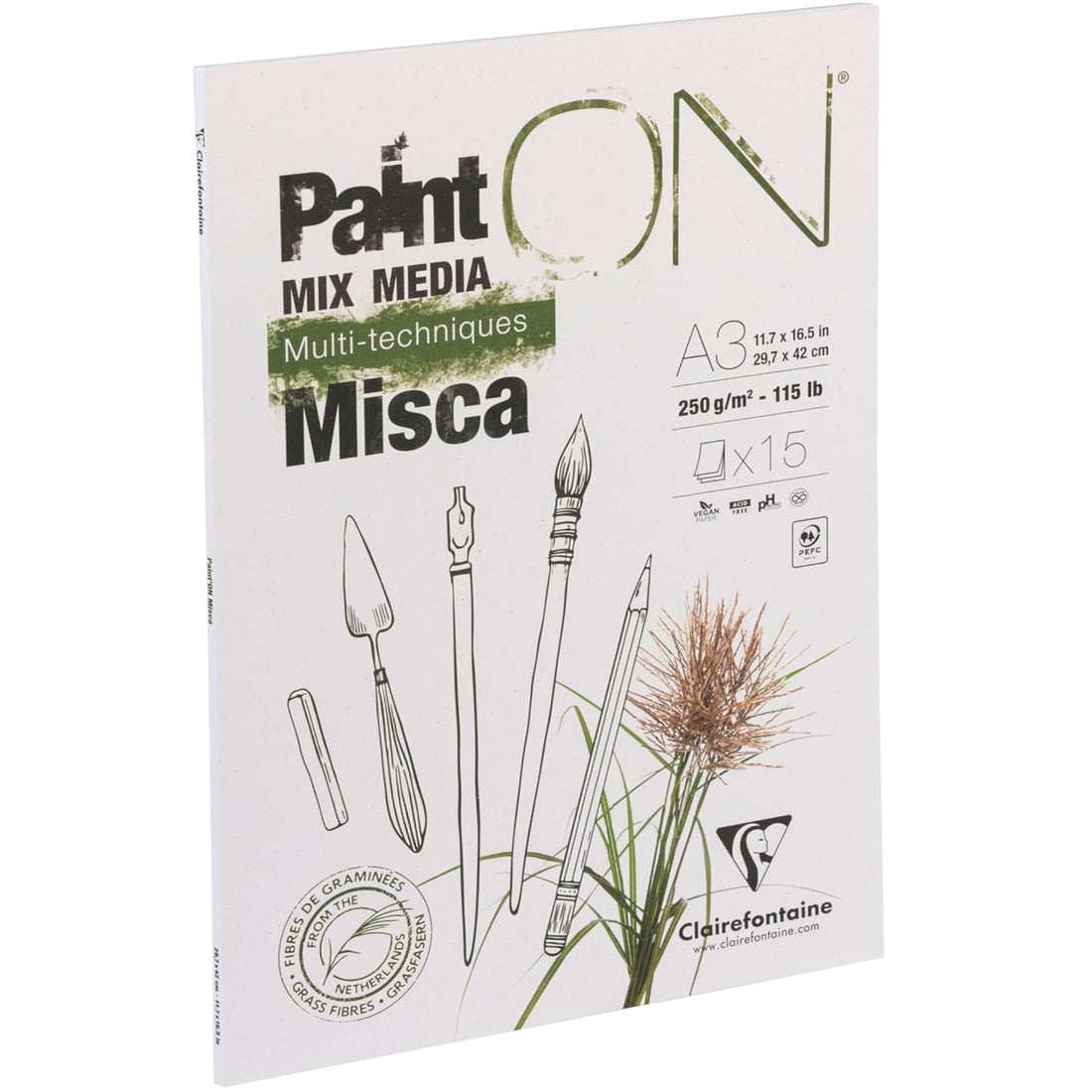 Paint'On Misca Bloc à dessin Collé A3 15F 250g/M²