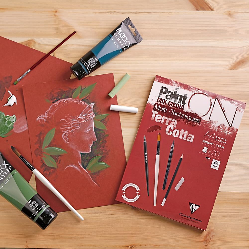Paint'ON Terracotta glued padA6 20 sheets 250g