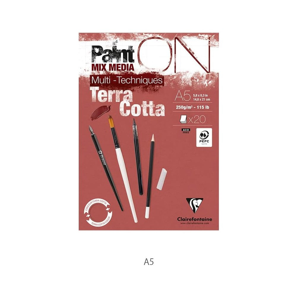 Paint'ON Terracotta glued padA6 20 sheets 250g