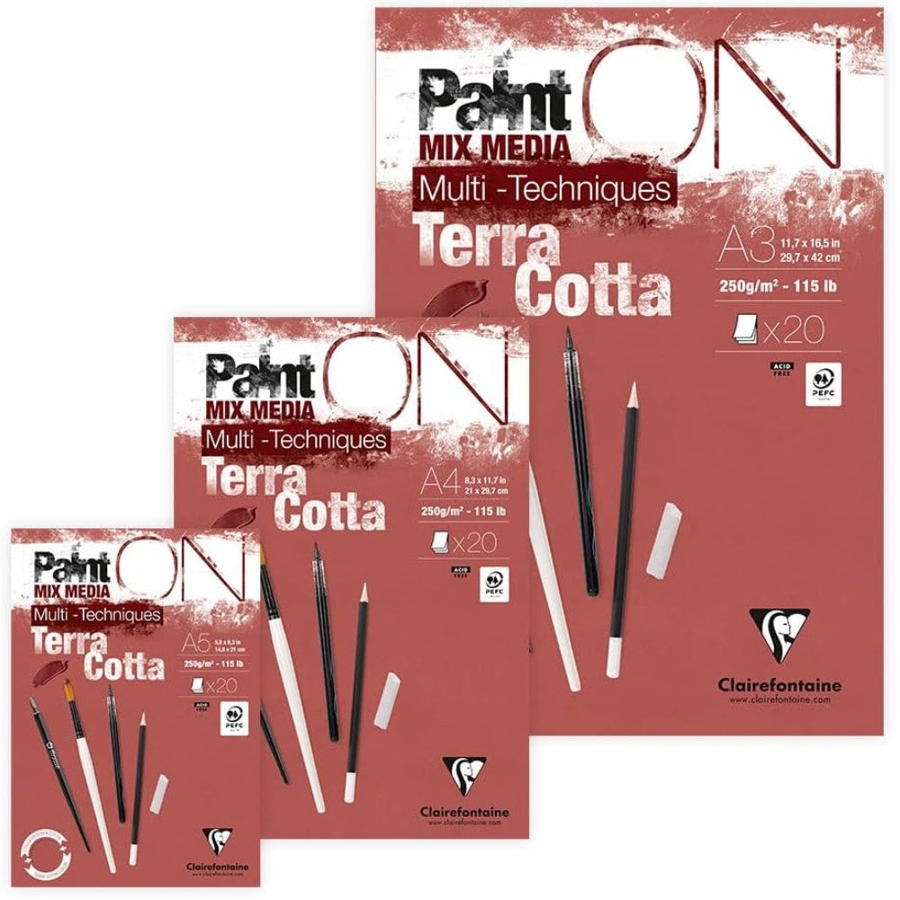 Paint'ON Terracotta glued padA6 20 sheets 250g