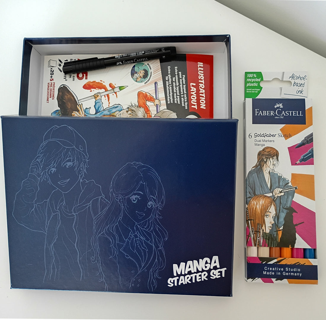 Manga Starter Set Clairefontaine A5 Manga Pad and Sketch markers