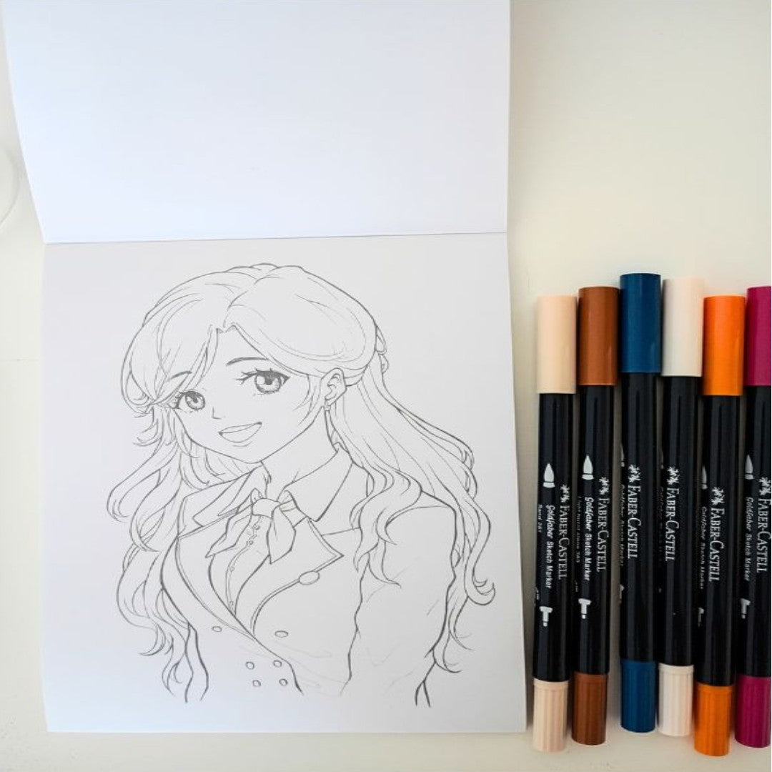 Manga Starter Set Clairefontaine A5 Manga Pad and Sketch markers