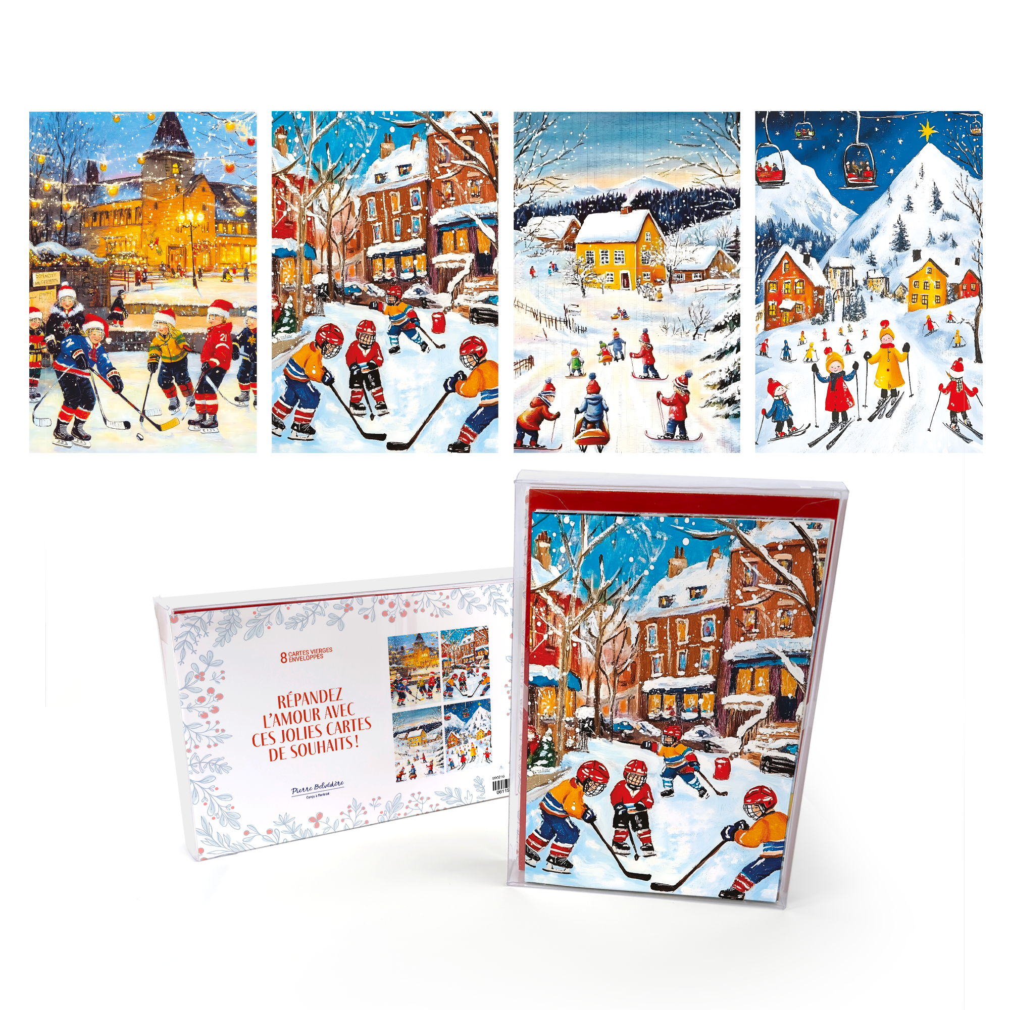 CARTES NOËL SIGNATURE - ENS. 8 - SOUVENIRS D'HIVER PBI AUTRES