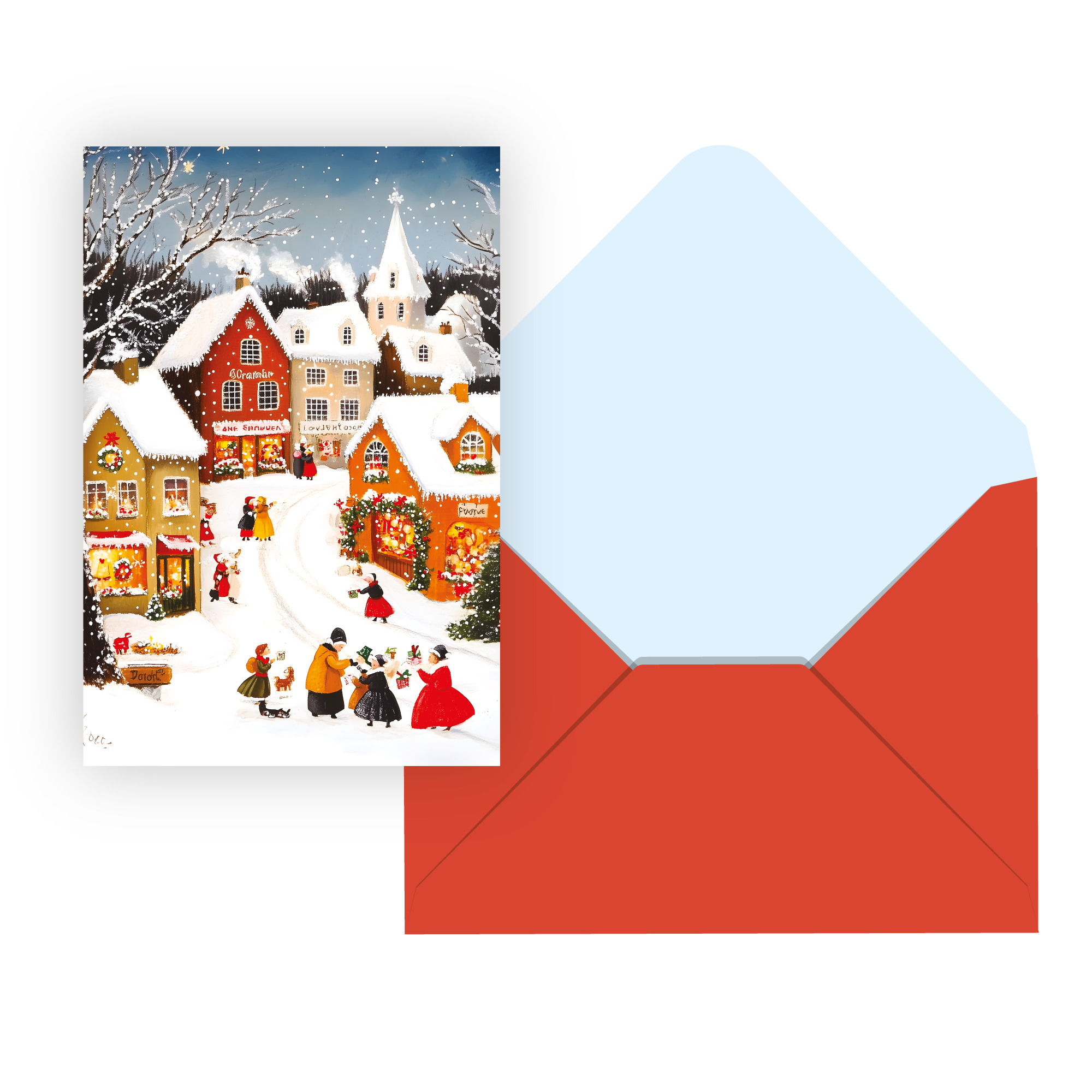 CARTES NOËL SIGNATURE - IDV- FÊTE AU VILLAGE PBI AUTRES