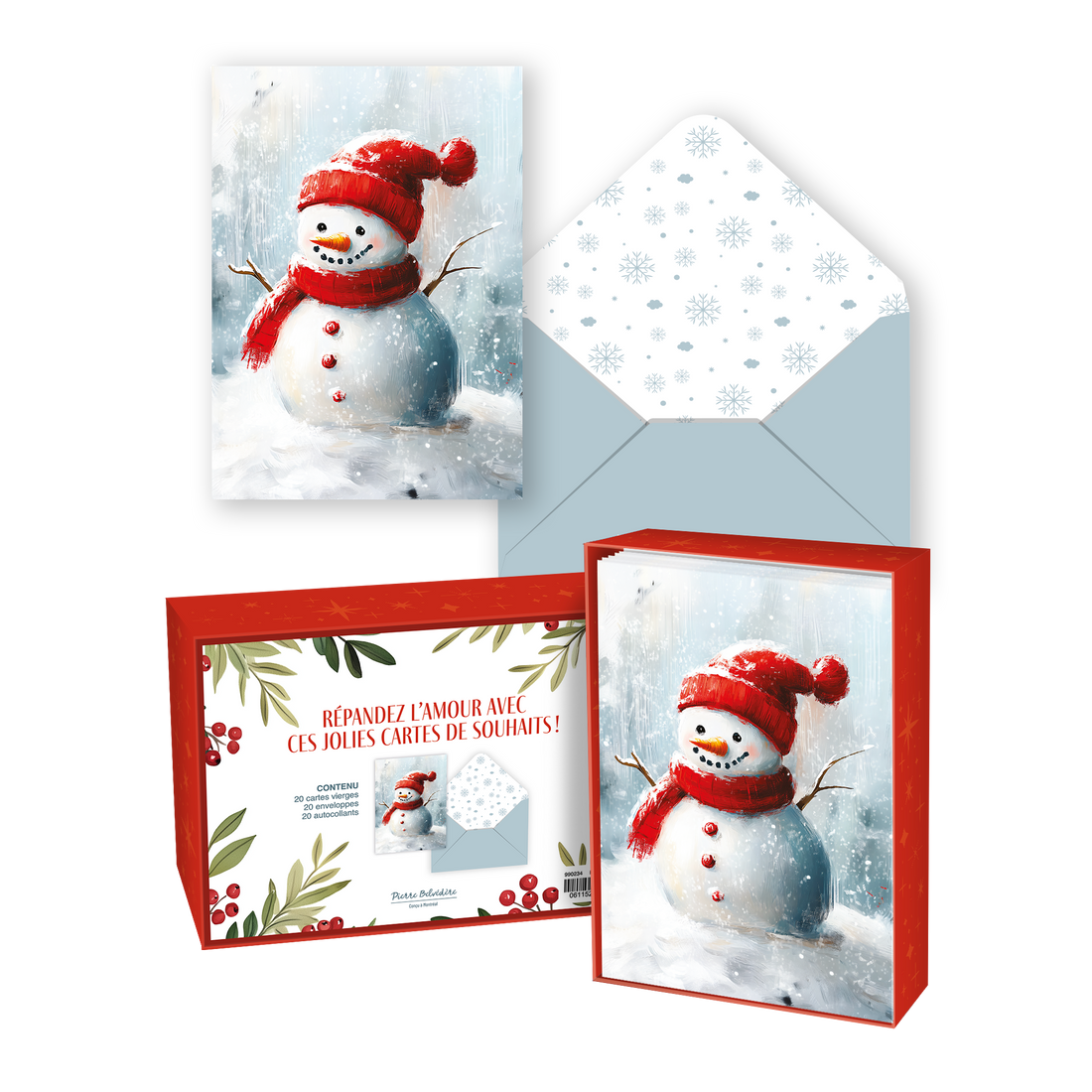 CARTE NOËL ENS./ 20: BONHOMME DE NEIGE 2025 PBI AUTRES
