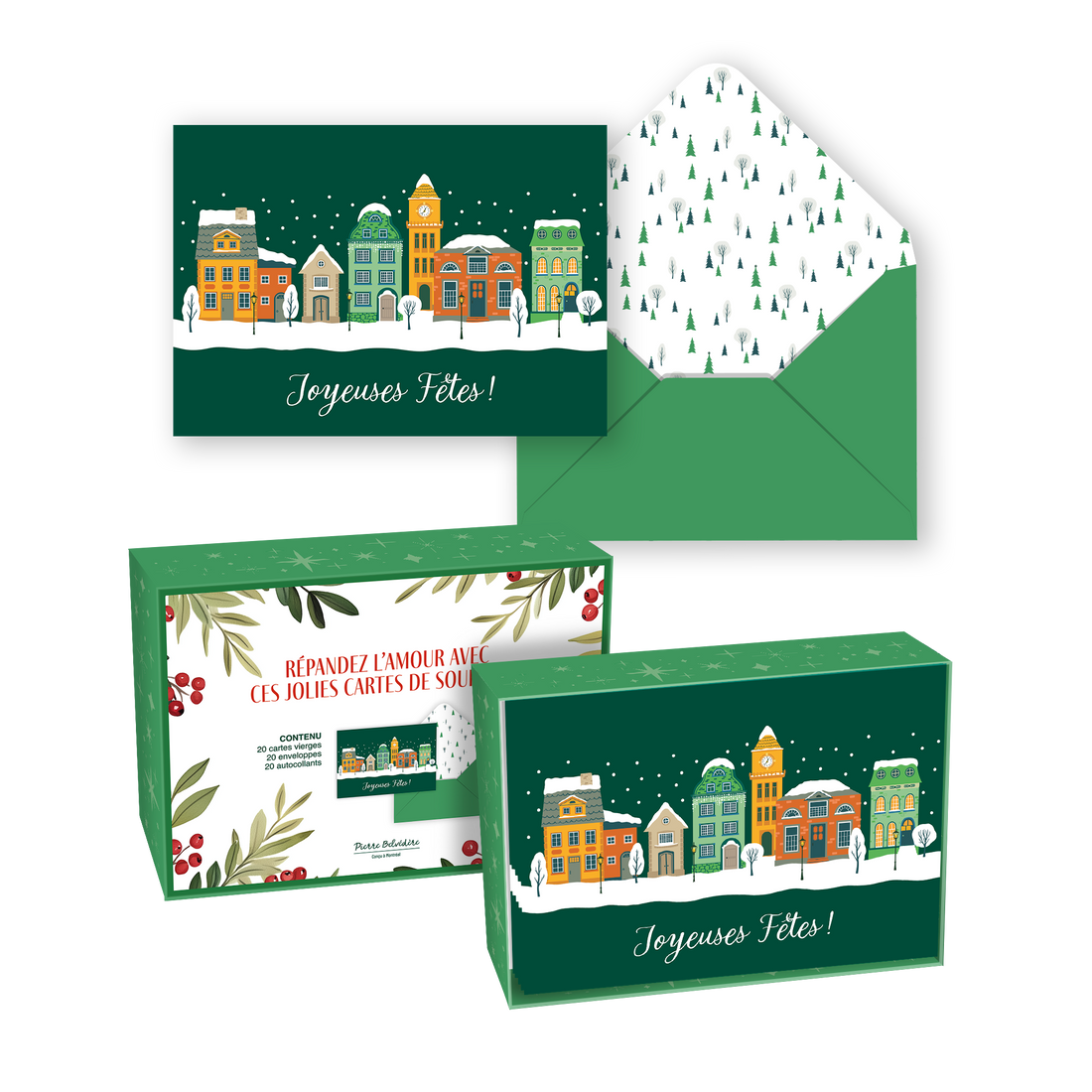 CARTE NOËL ENS./ 20: NOËL EN VILLE  2025 PBI AUTRES