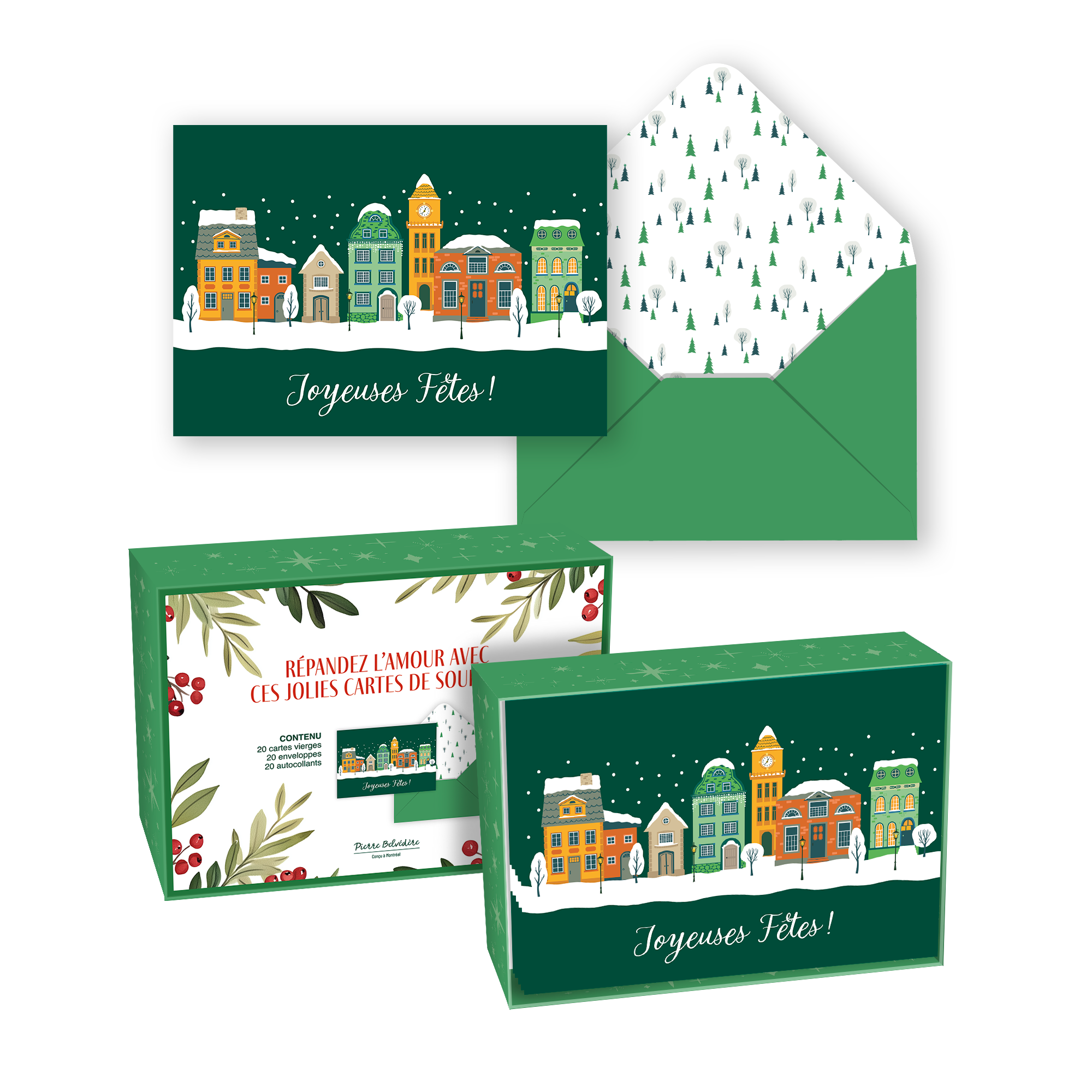 CARTE NOËL ENS./ 20: NOËL EN VILLE  2025 PBI AUTRES