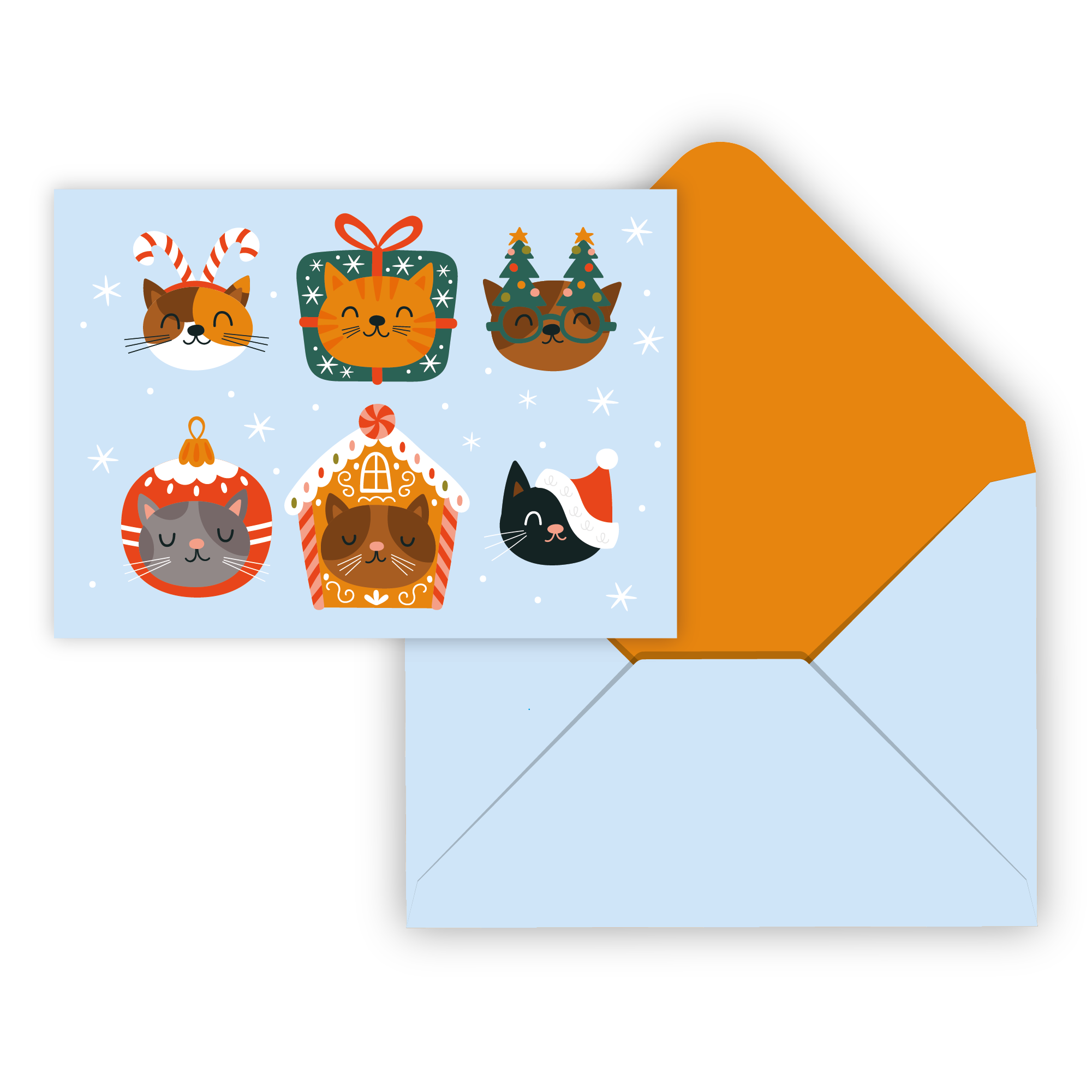 CARTE NOËL IDV./  CHATS DE NOËL - 2025 PBI AUTRES