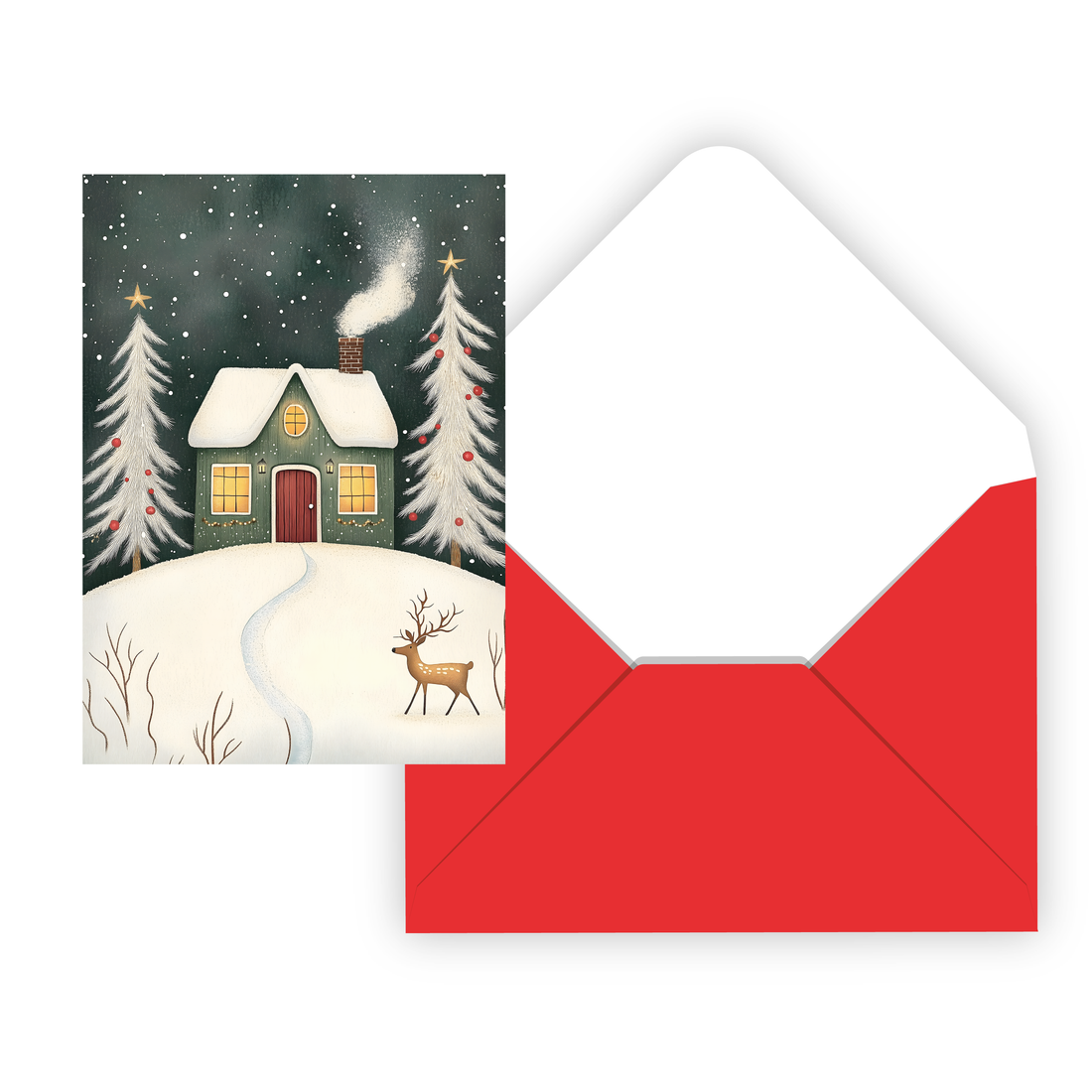 CARTE NOËL IDV./ MAISON SOUS LES ÉTOILES - PBI AUTRES
